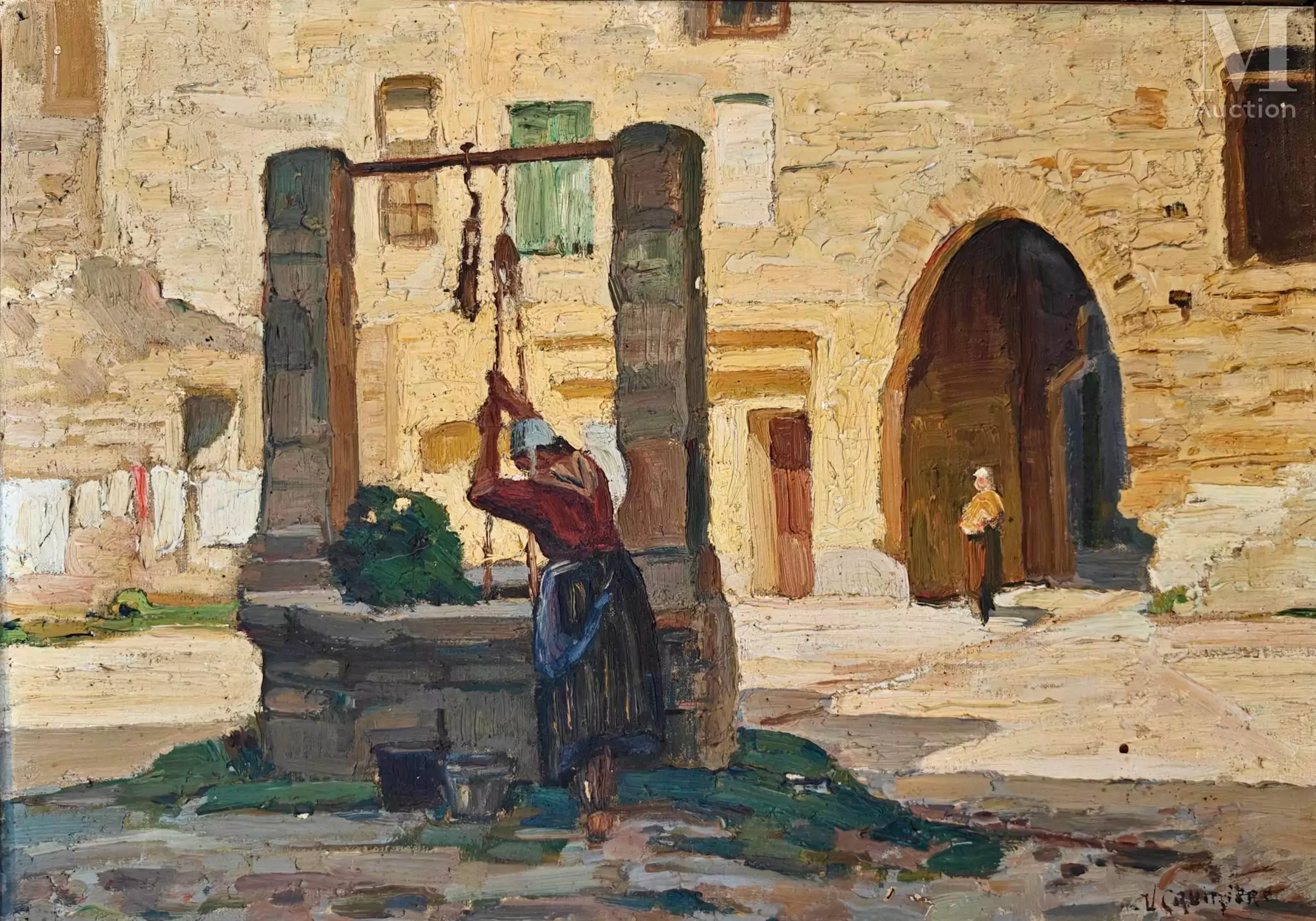 Victor CRUMIERE (1895-1950) Femme au puit