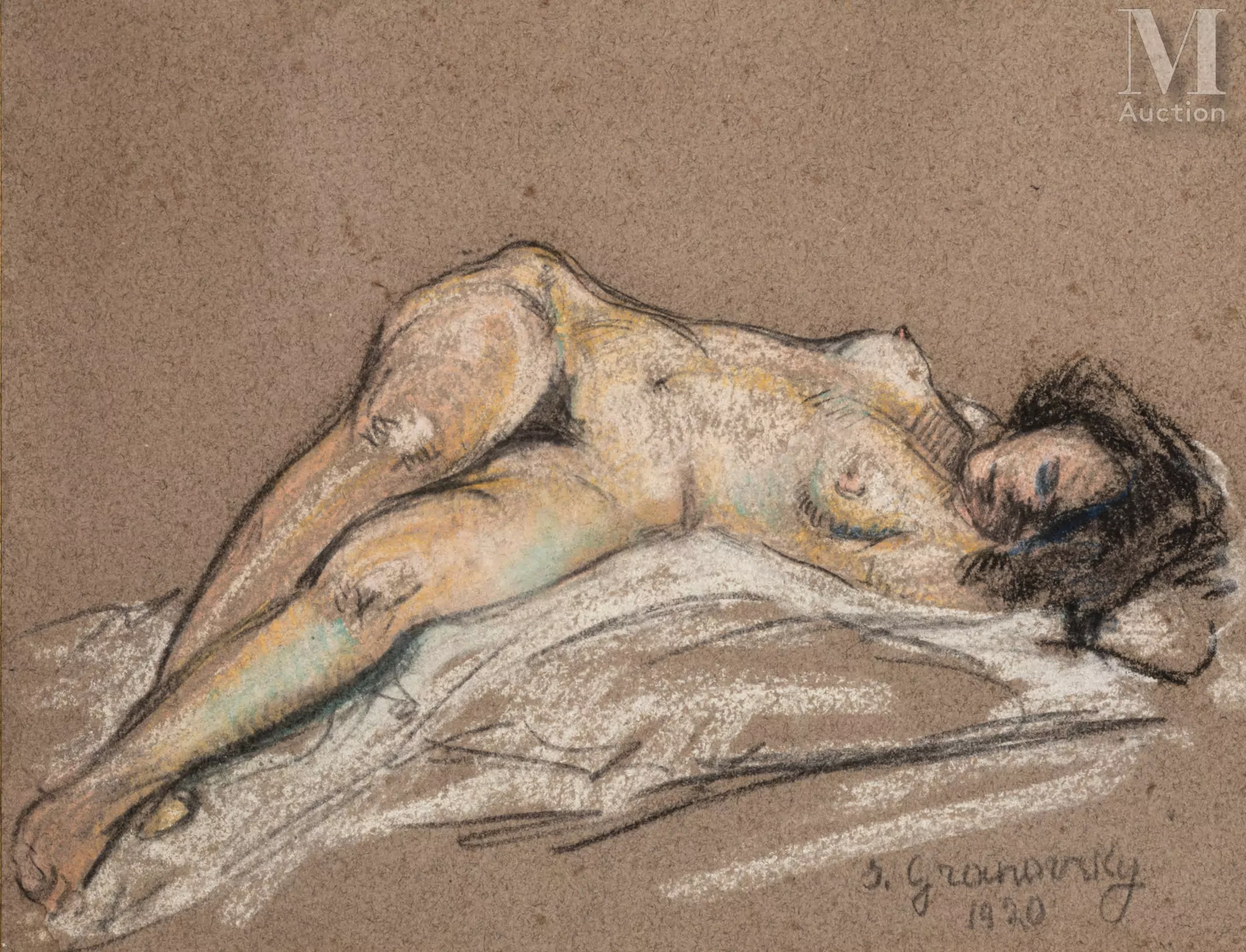 Samuel GRANOWSKY (Ekaterinoslav 1889 - Auschwitz 1942) Nu couché