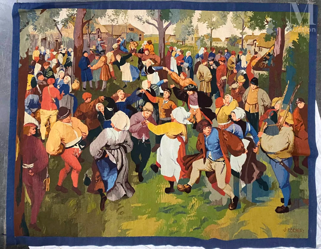 D'après Pieter BUEGEL, Jules Cochery Danse de la mariée en plein air