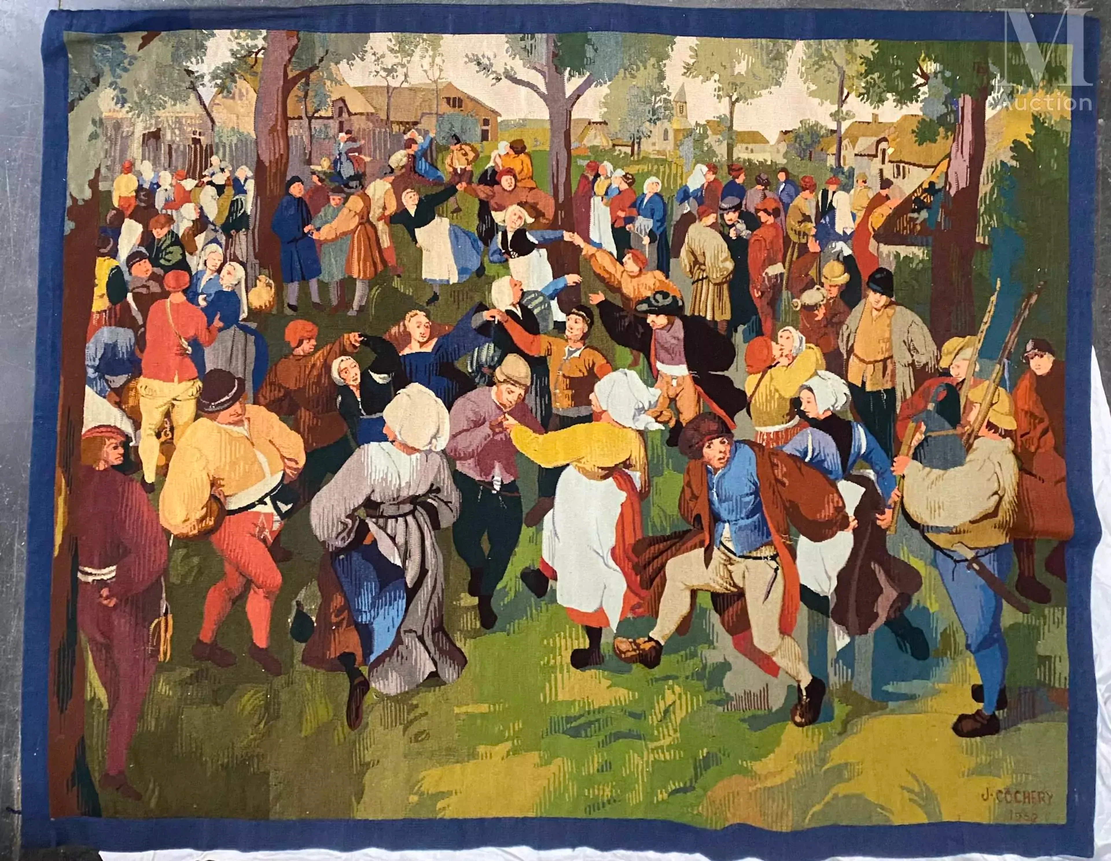 D'après Pieter BUEGEL, Jules Cochery Danse de la mariée en plein air