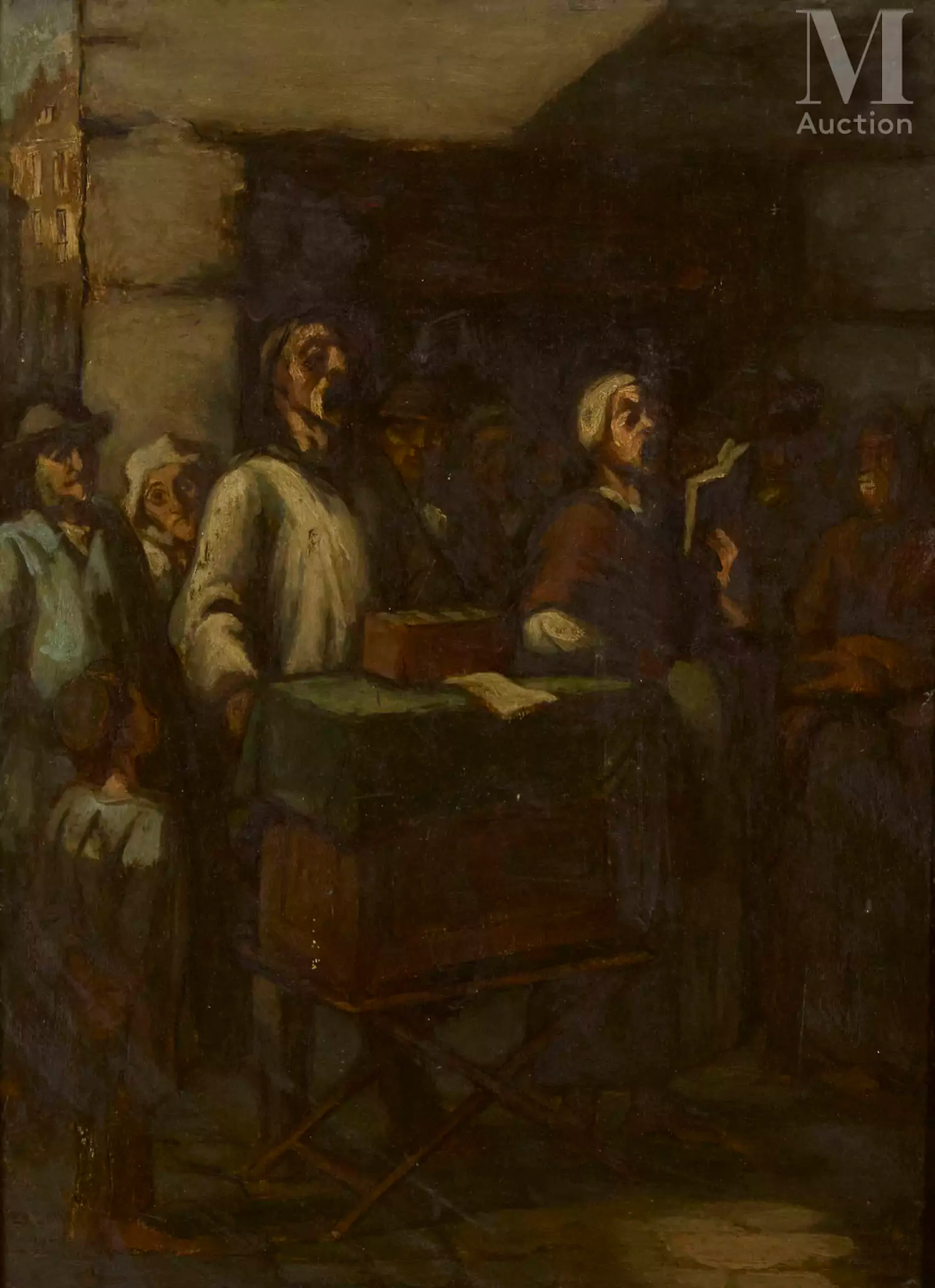 Ecole FRANCAISE du XIXe siècle d'après Honoré DAUMIER La chorale