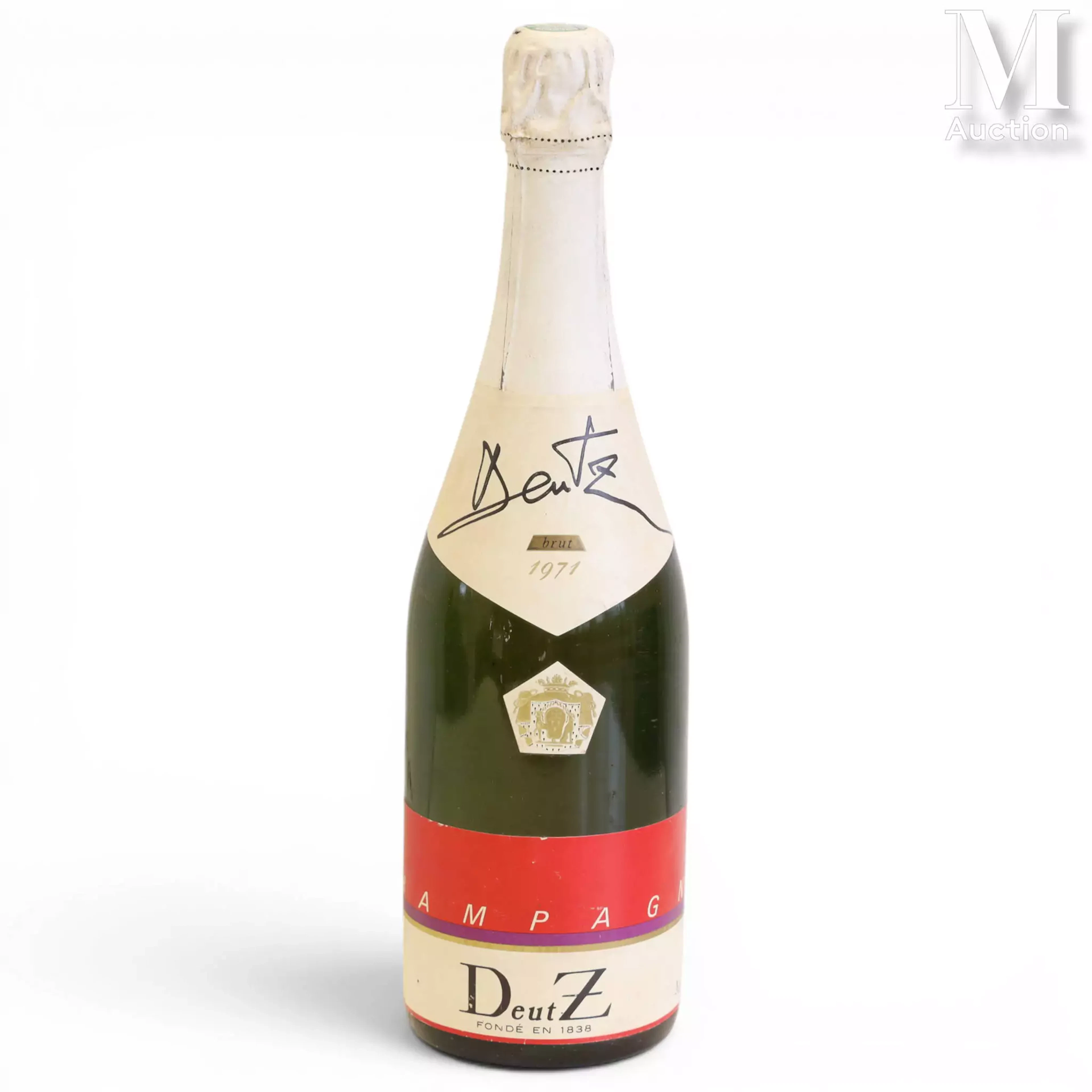 MATHIEU Georges (1921-2012) Bouteille de Champagne 1971