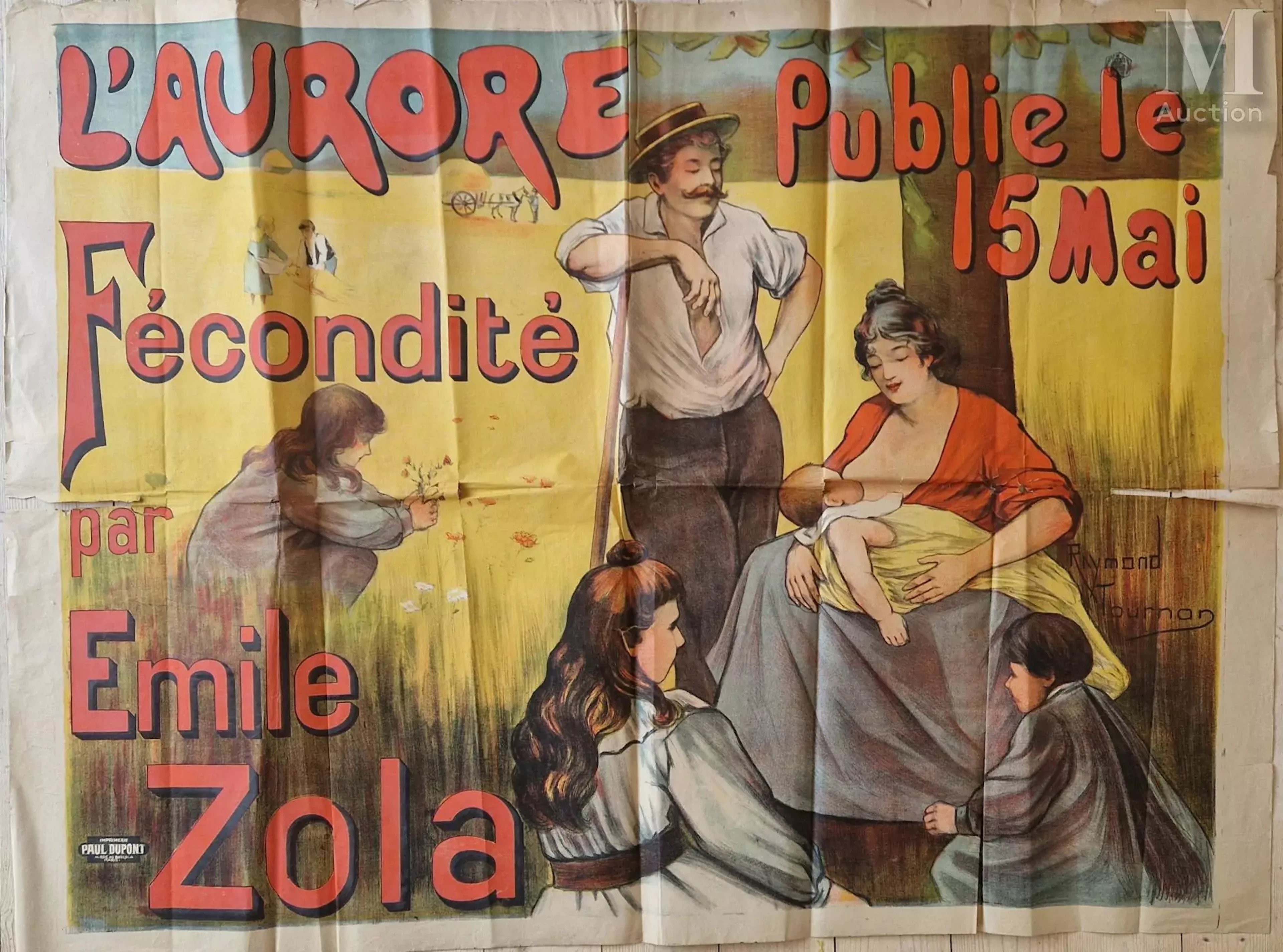 [AFFICHE ANCIENNE] – : TOURNON Raymond (1866-1951) : L'Aurore publie