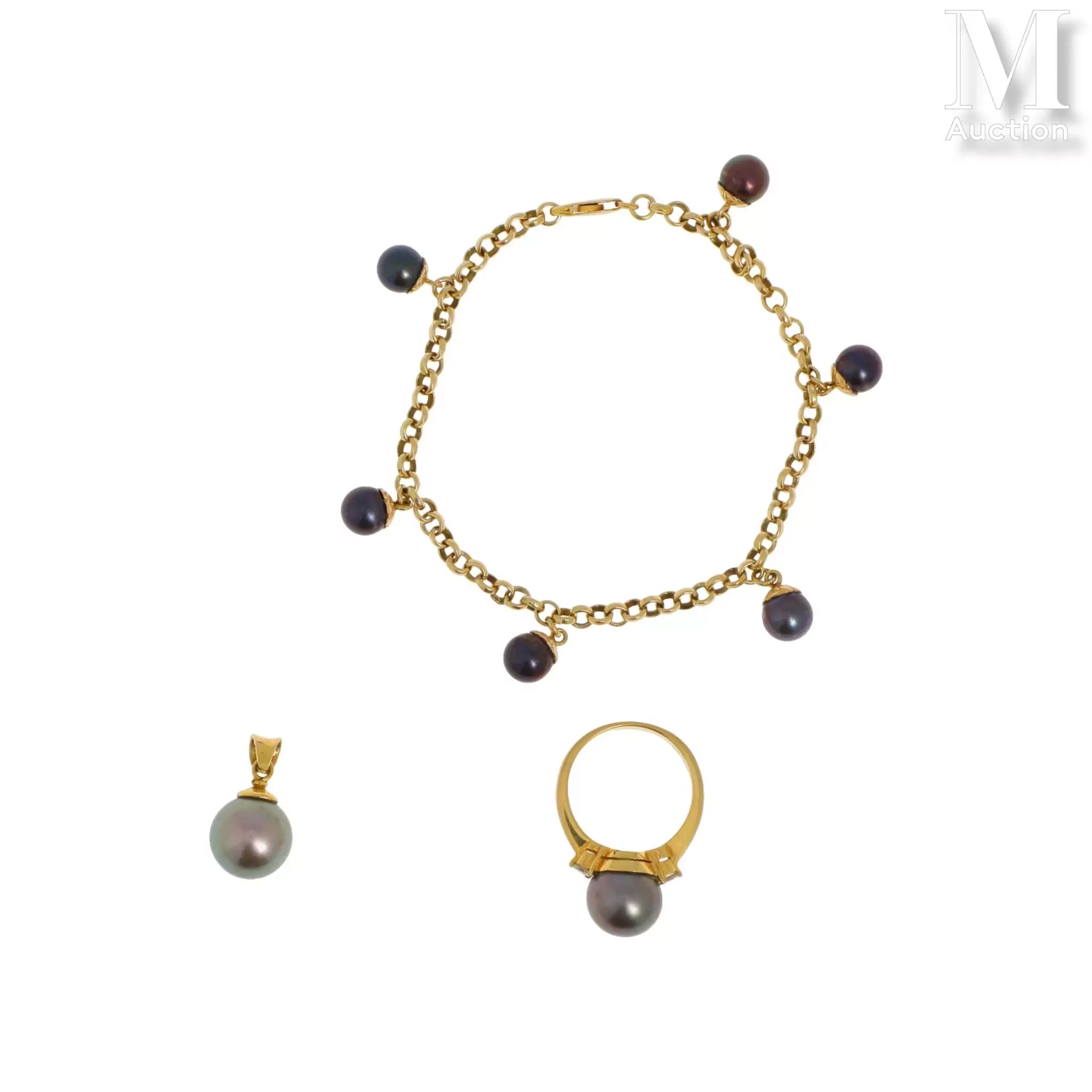 Lot de bijoux perles de Tahiti