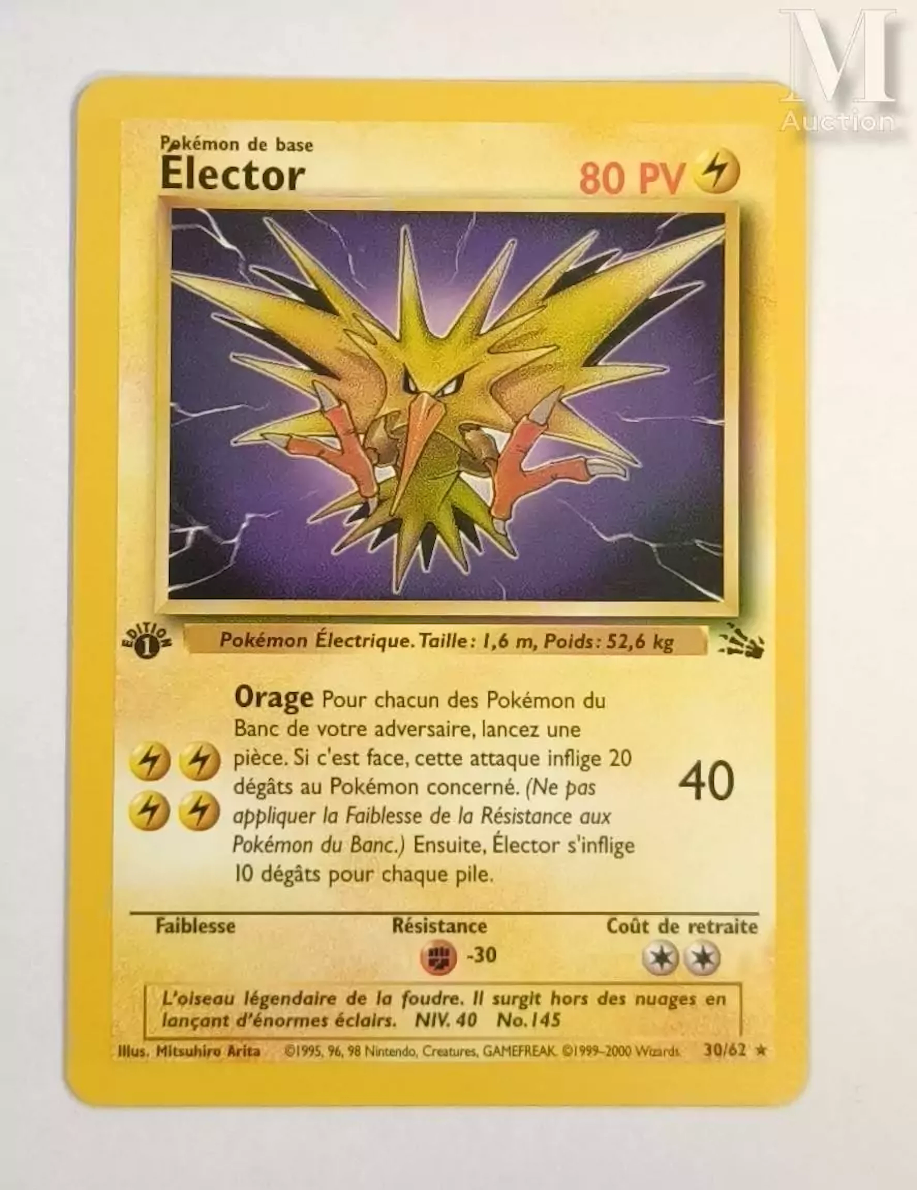 POKEMON Elector - Fossile - 30/62 - 1ère Edition