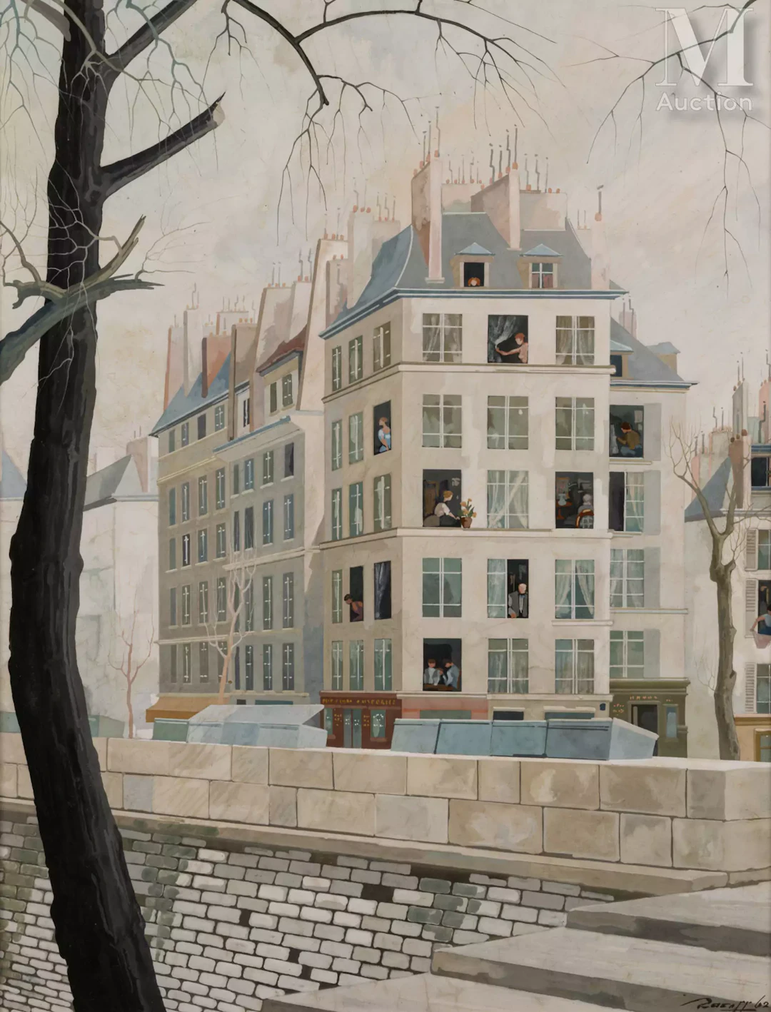 Ratislaw RACOFF (1904 - 1982) Les quais de Seine