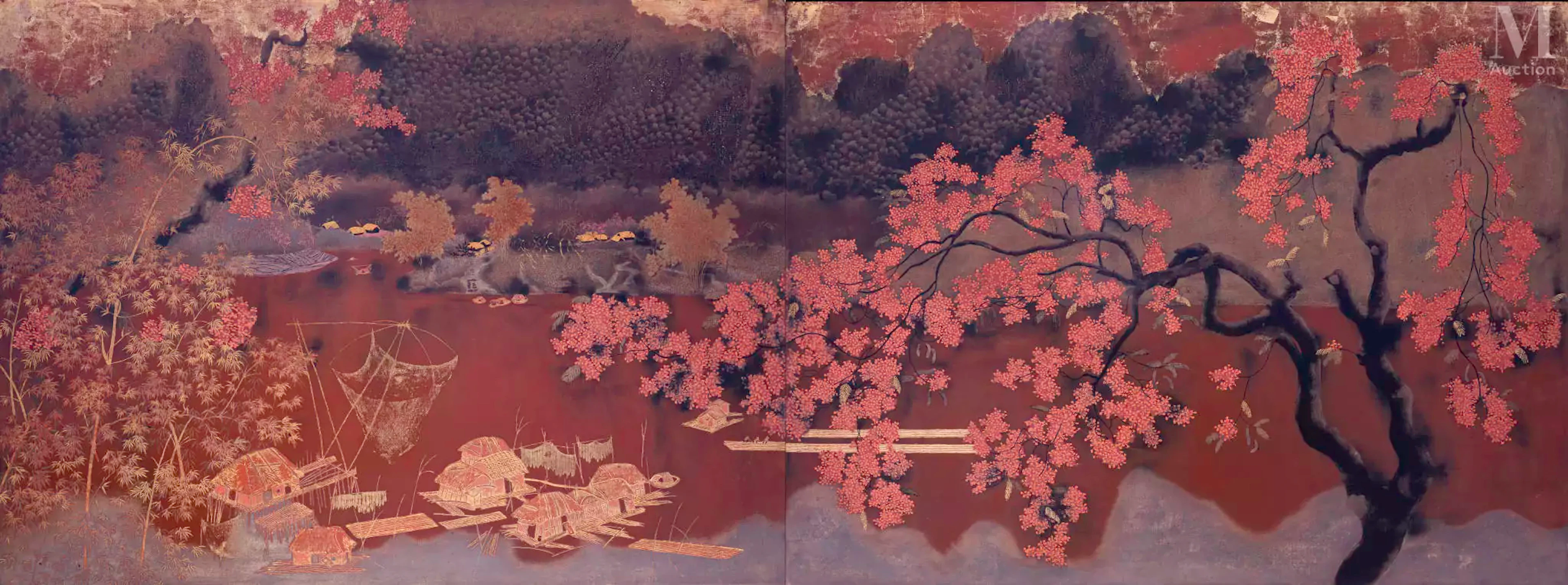 ® LE QUOC LOC (1918-1987) “Vue de la Baie", 1942