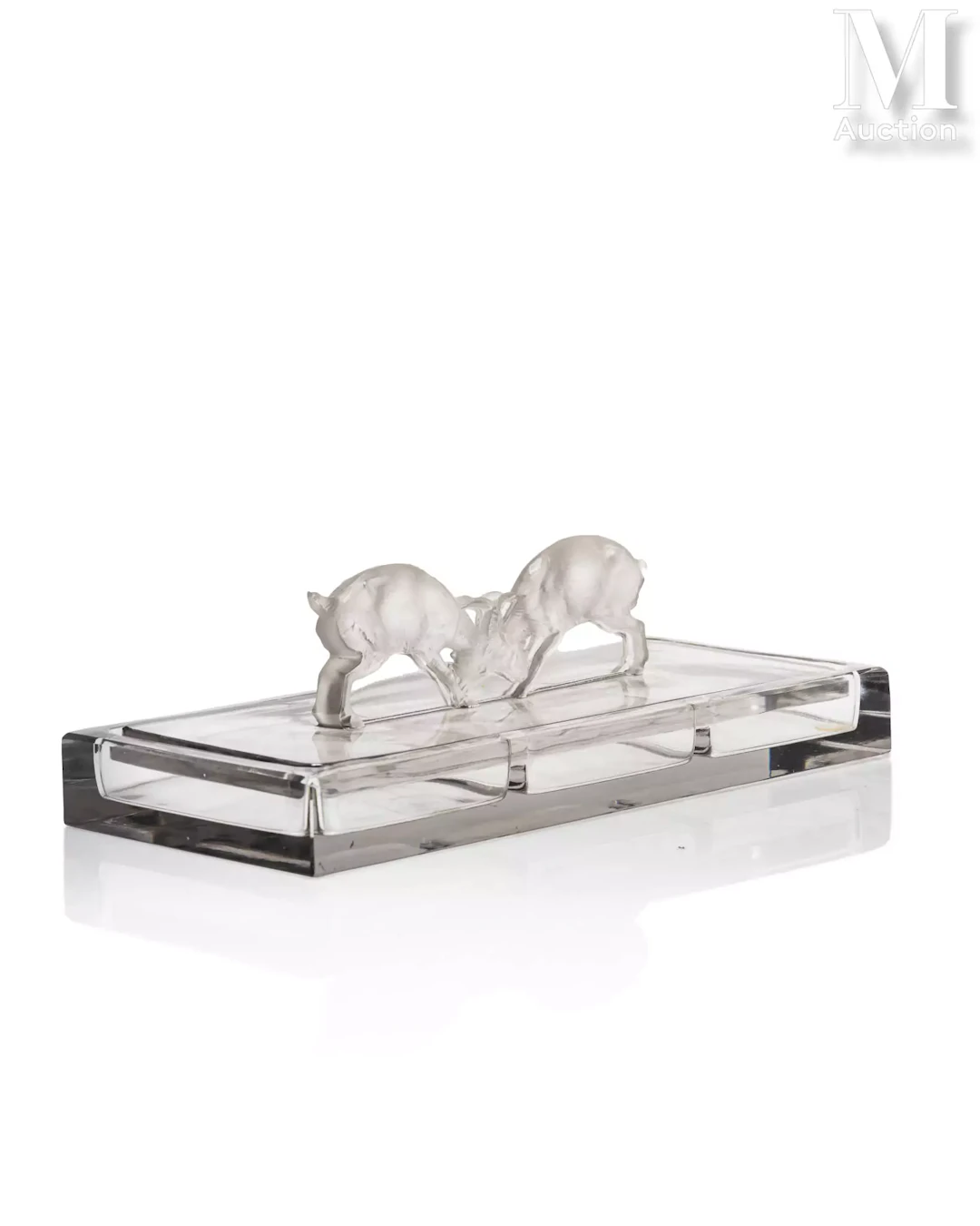 René LALIQUE (1860 - 1945) "Deux Chèvres"