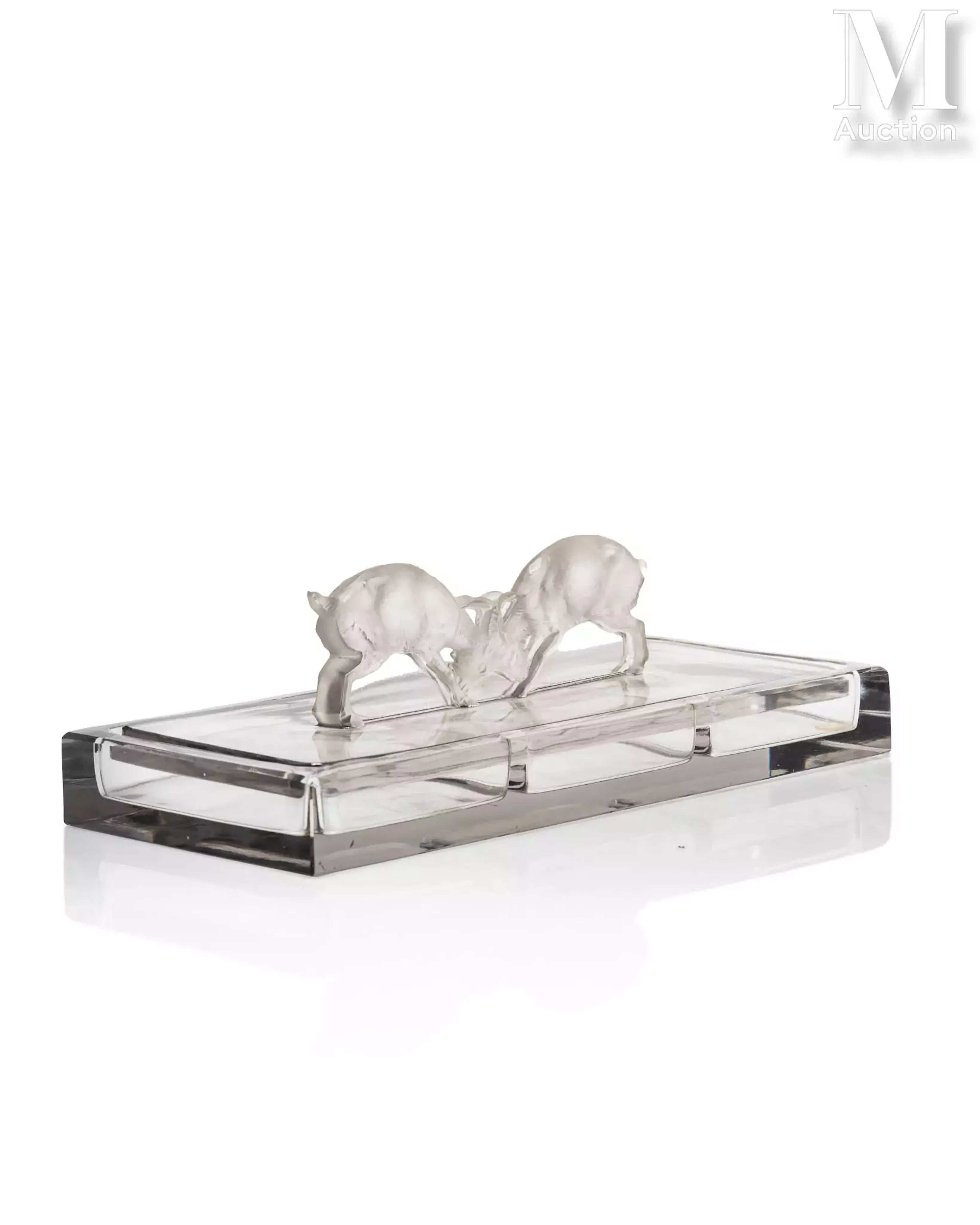 René LALIQUE (1860 - 1945) "Deux Chèvres"
