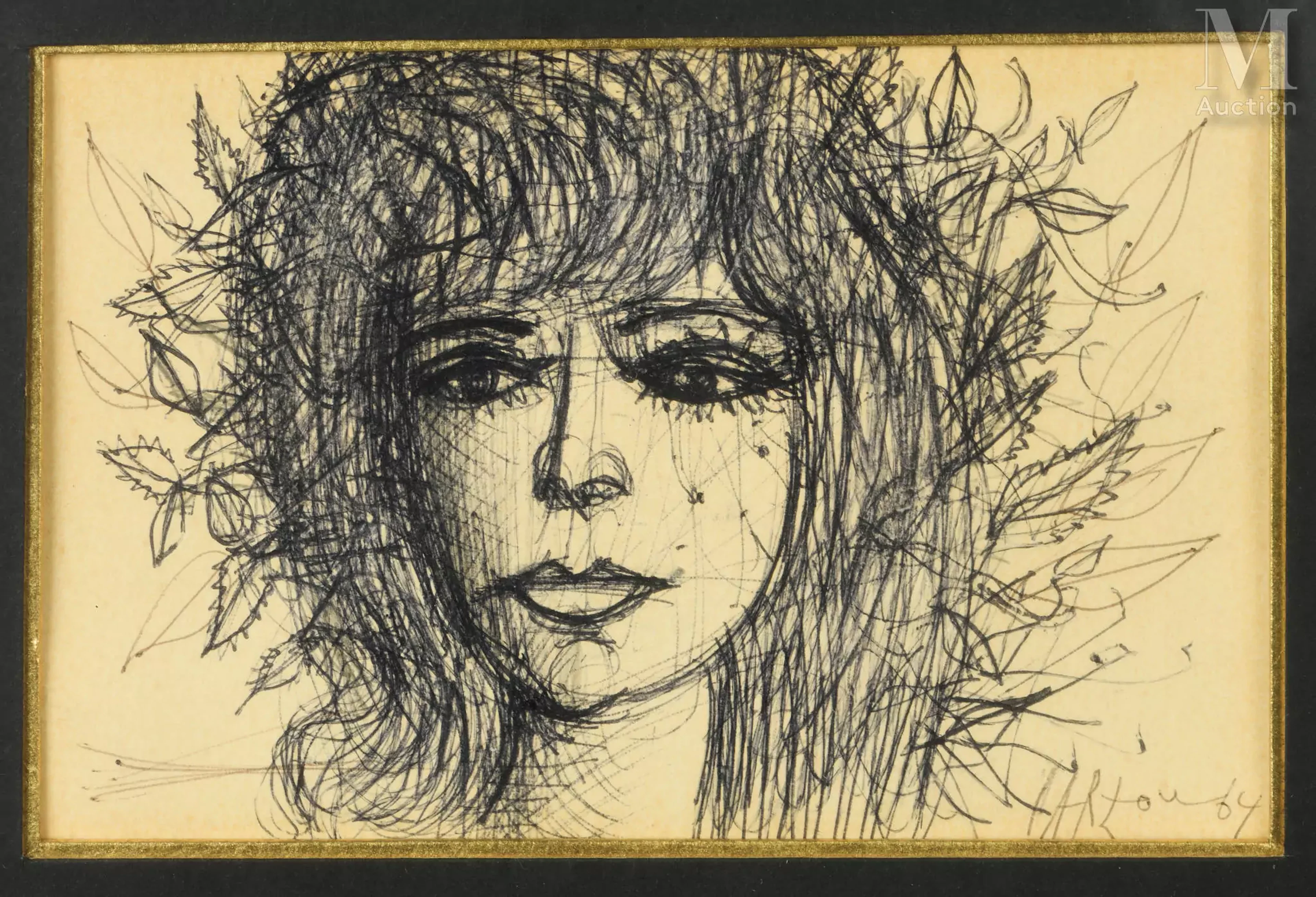 Jean CARZOU (1907-2000) Portrait de Brigitte Bardot