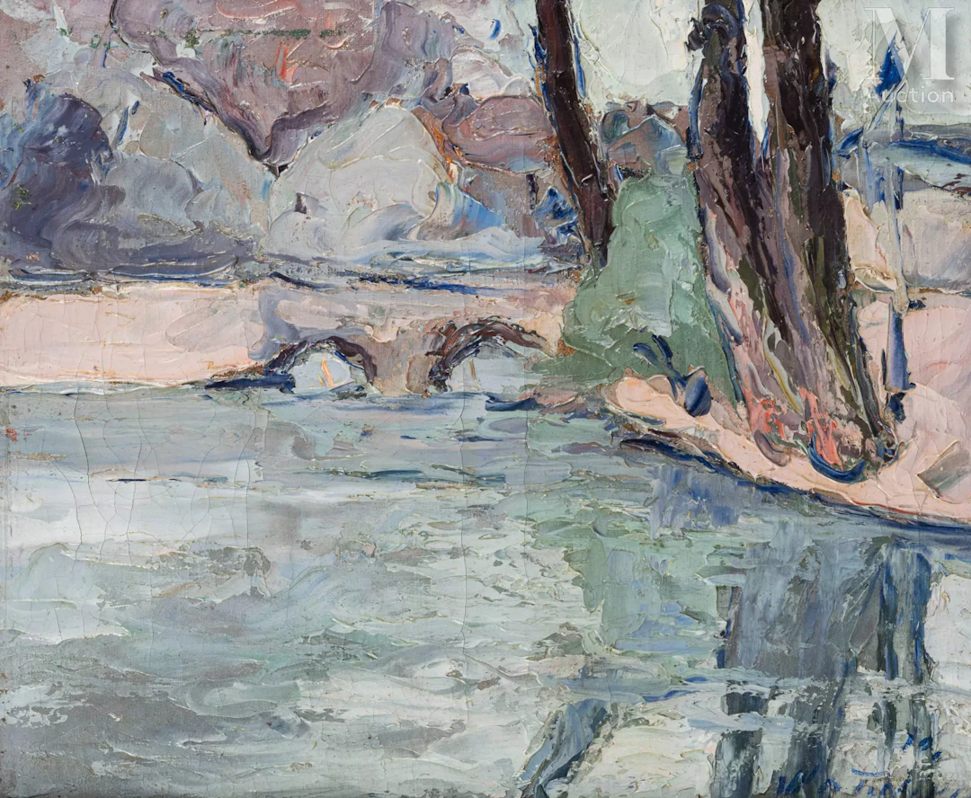 Wladimir de TERLIKOWSKI (Poraj 1873-Paris 1951) Bords de Seine, Paris