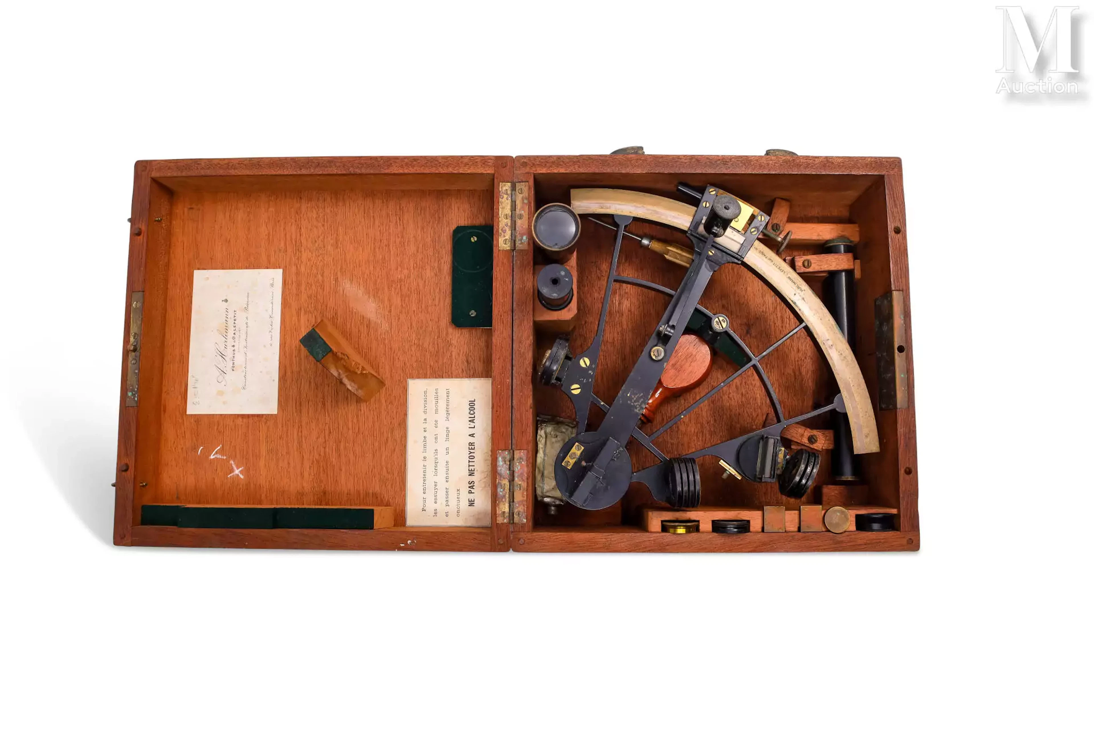 Sextant XIX ème À.hurlimann, Lepetit Paris complet dans sa boîte