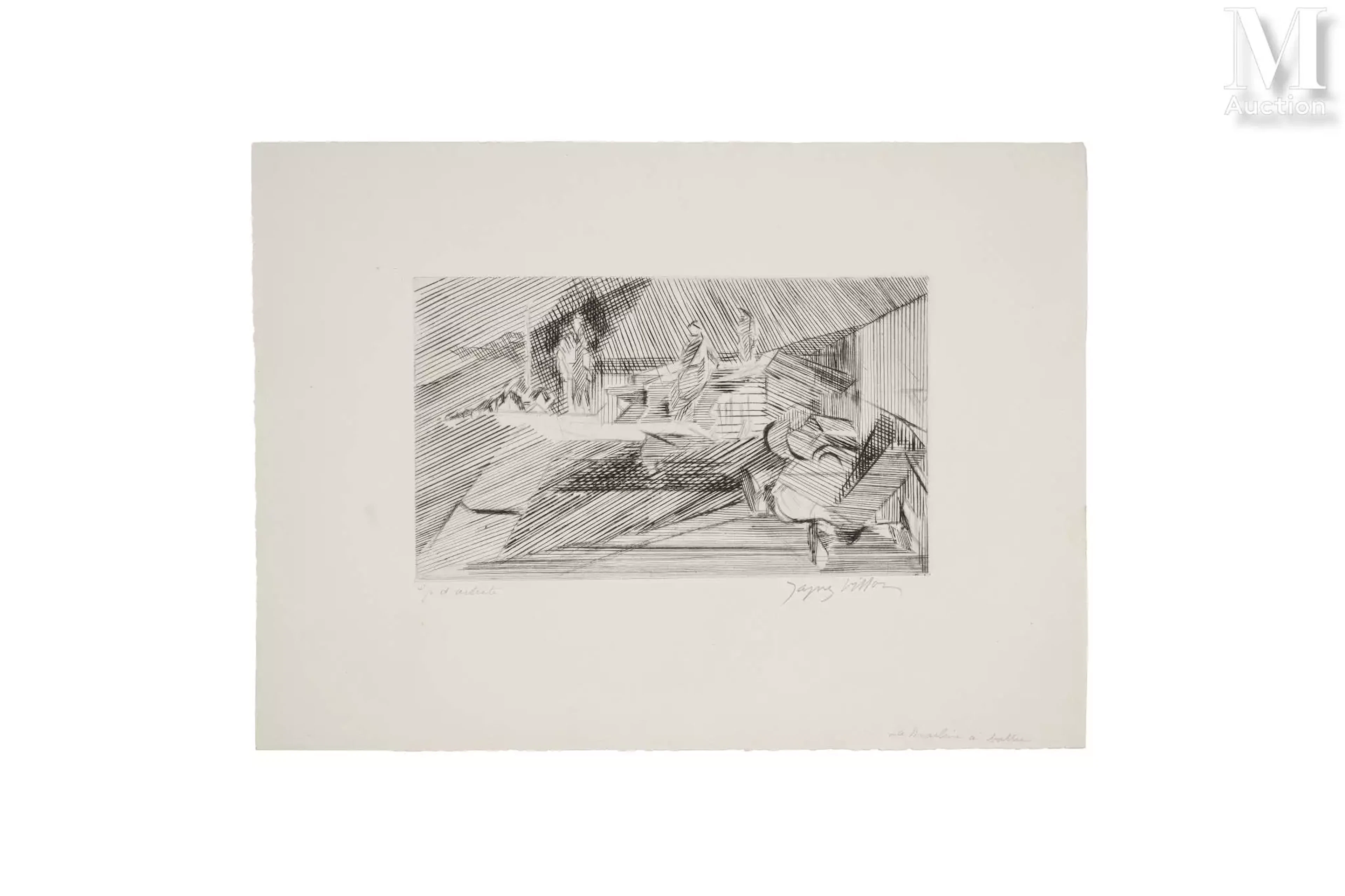 Jacques VILLON (1875 - 1963) La Machine à battre. 1948-49