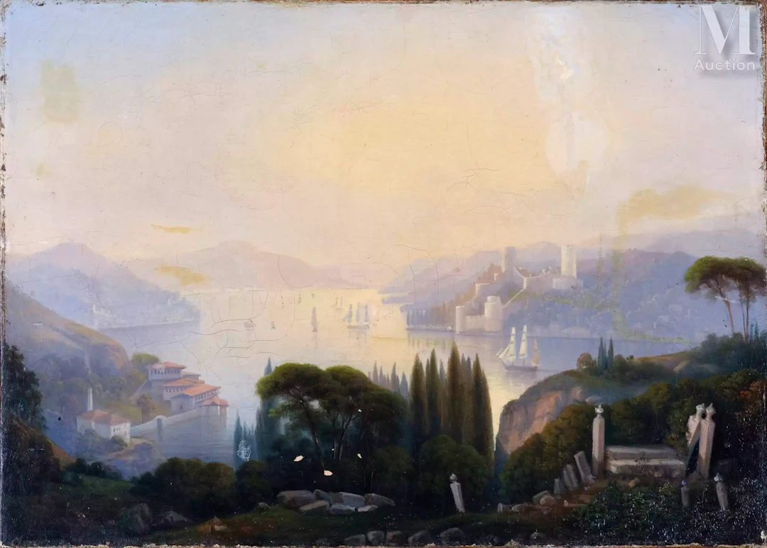 Ecole ORIENTALISTE du XX ème siècle Vue d'Istanbul