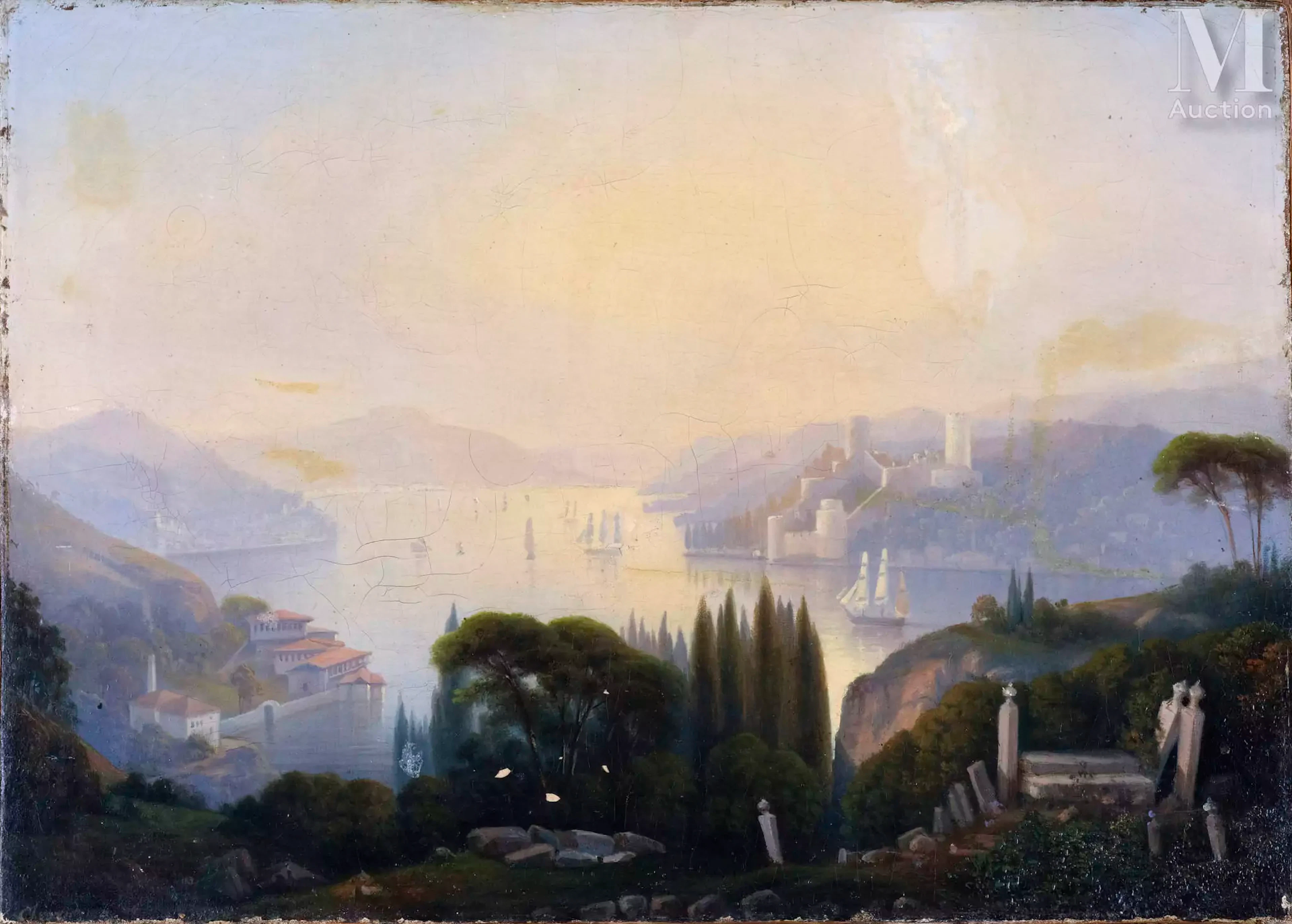 Ecole ORIENTALISTE du XX ème siècle Vue d'Istanbul