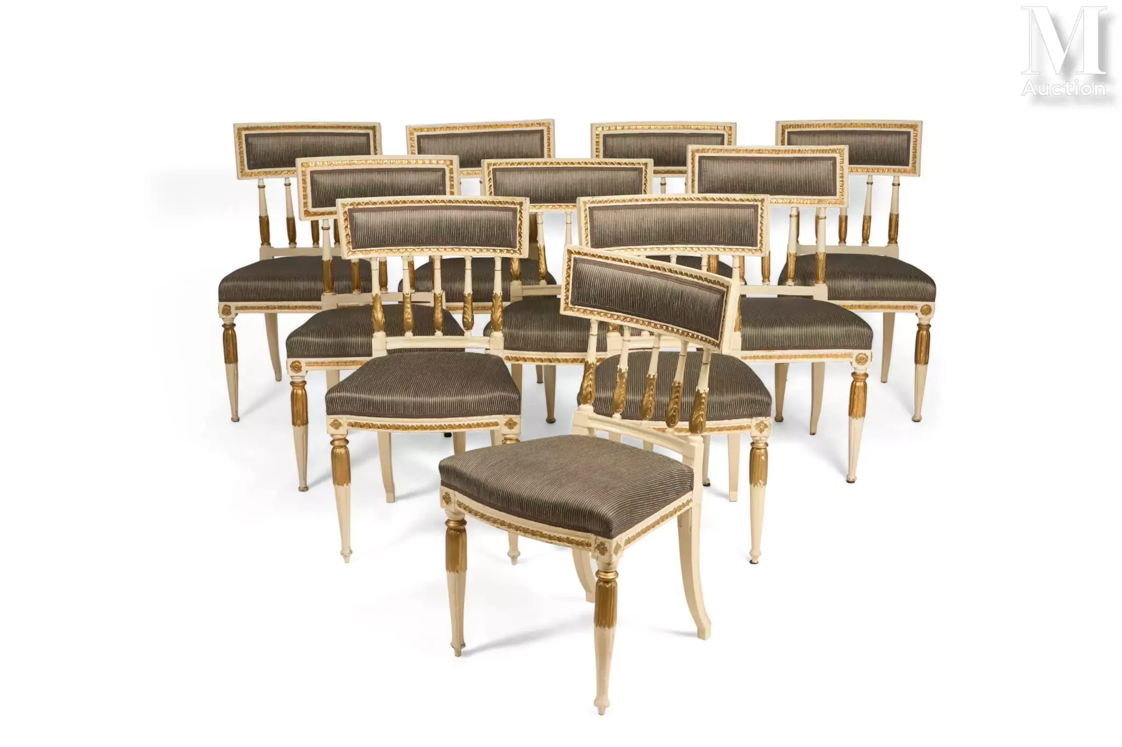 Suite de dix chaises de style Gustavien dans le goût d’Ephraïm STAHL