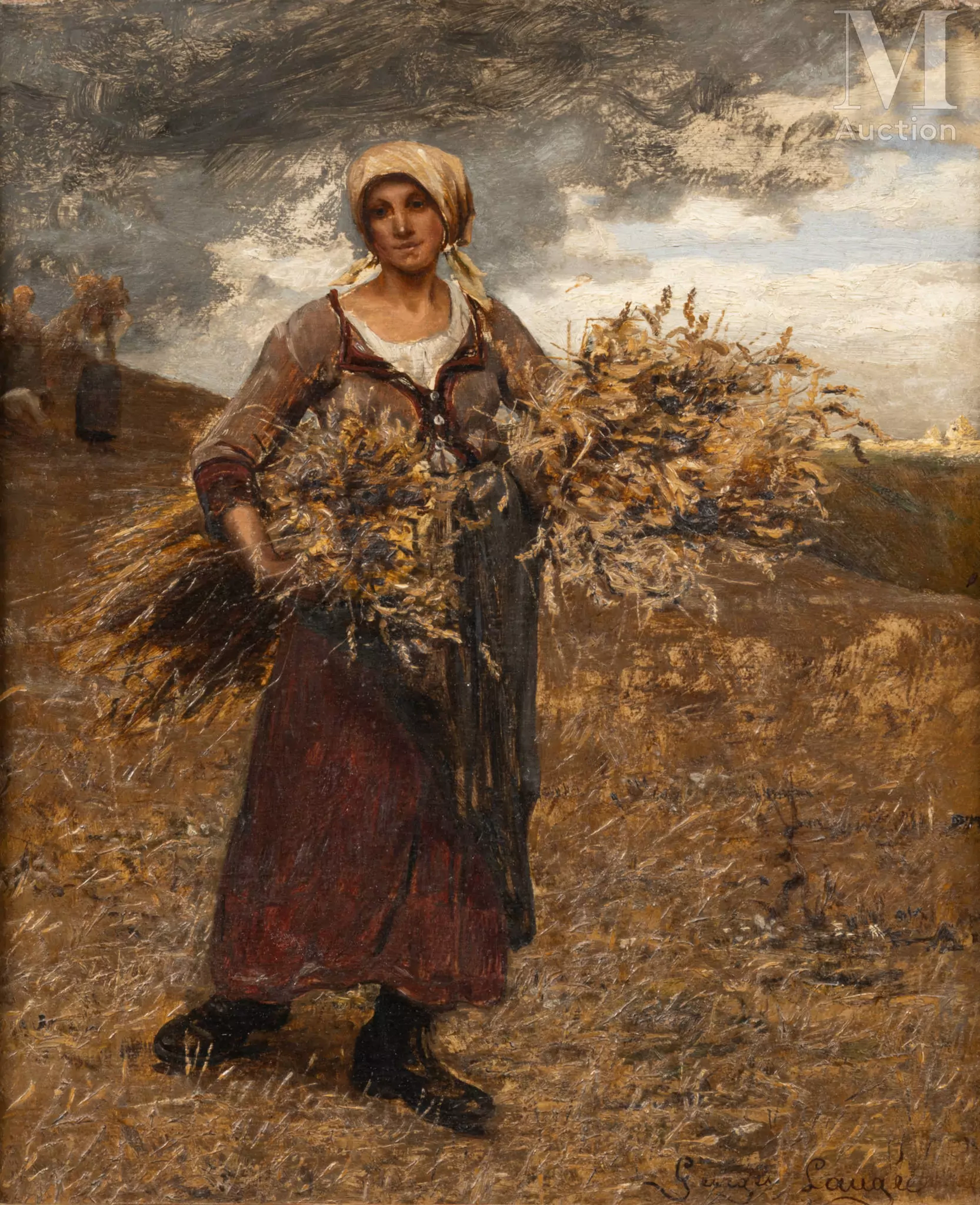 Attribué à Georges-François-Paul LAUGEE Paysanne aux champs