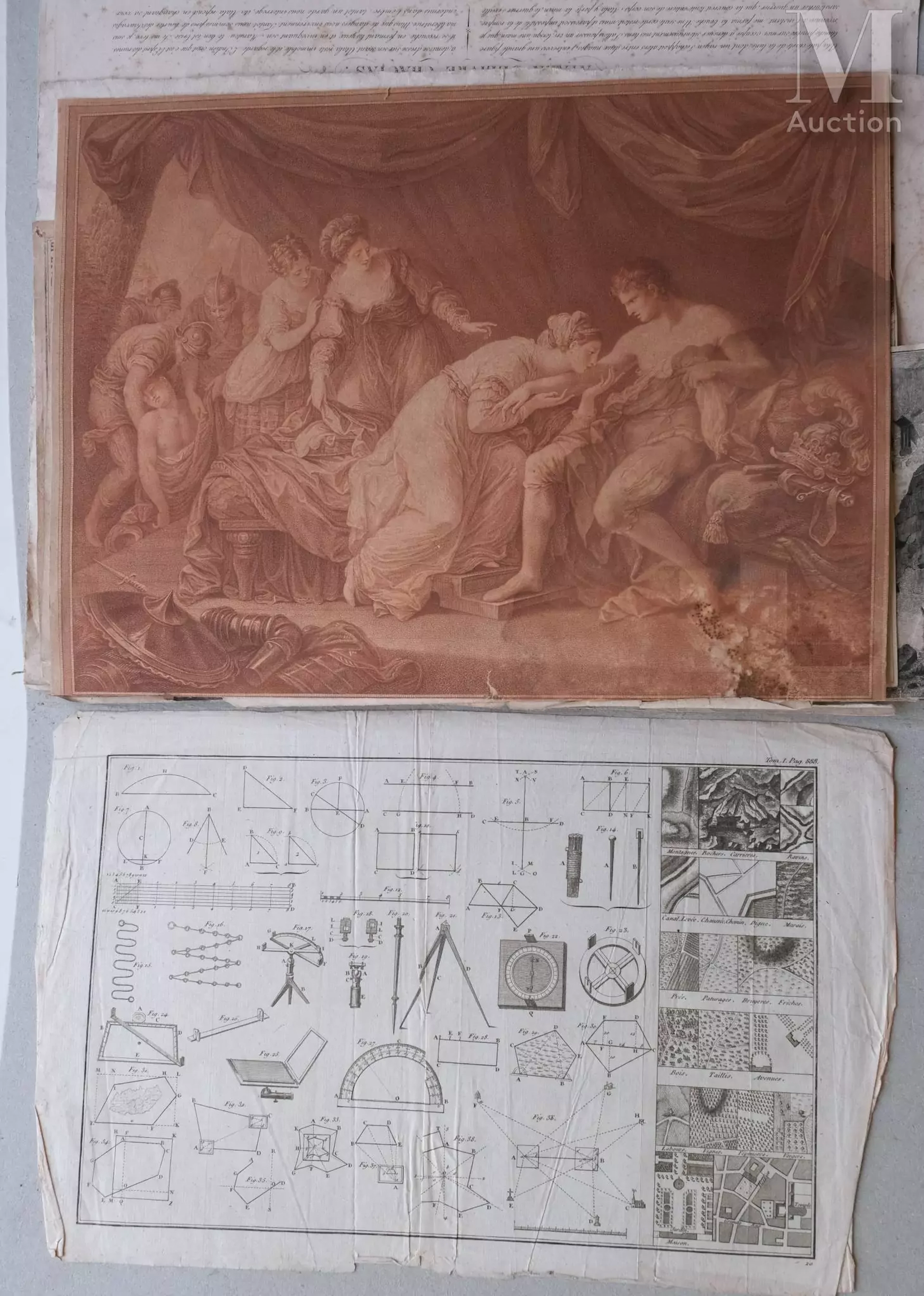 Ensemble de cinquante gravures des 18 et 19ème siècles