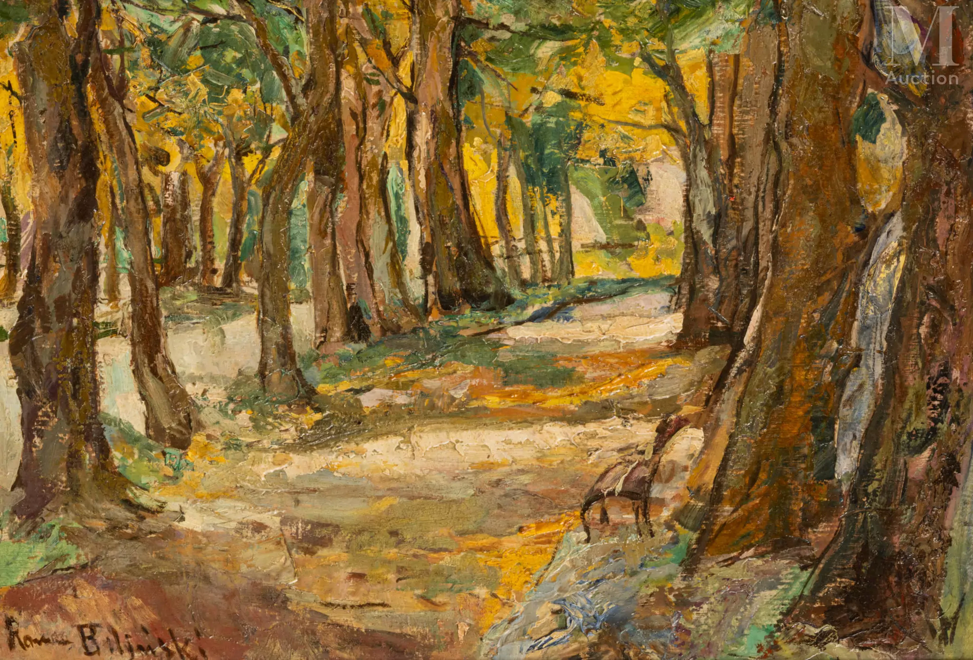 Roman BILINSKI (Lviv 1897 - Bordighera 1981) L’allée d’arbres