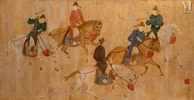 Ⓟ NGUYEN VAN MINH (1934-2014) "Les cavaliers", 1981