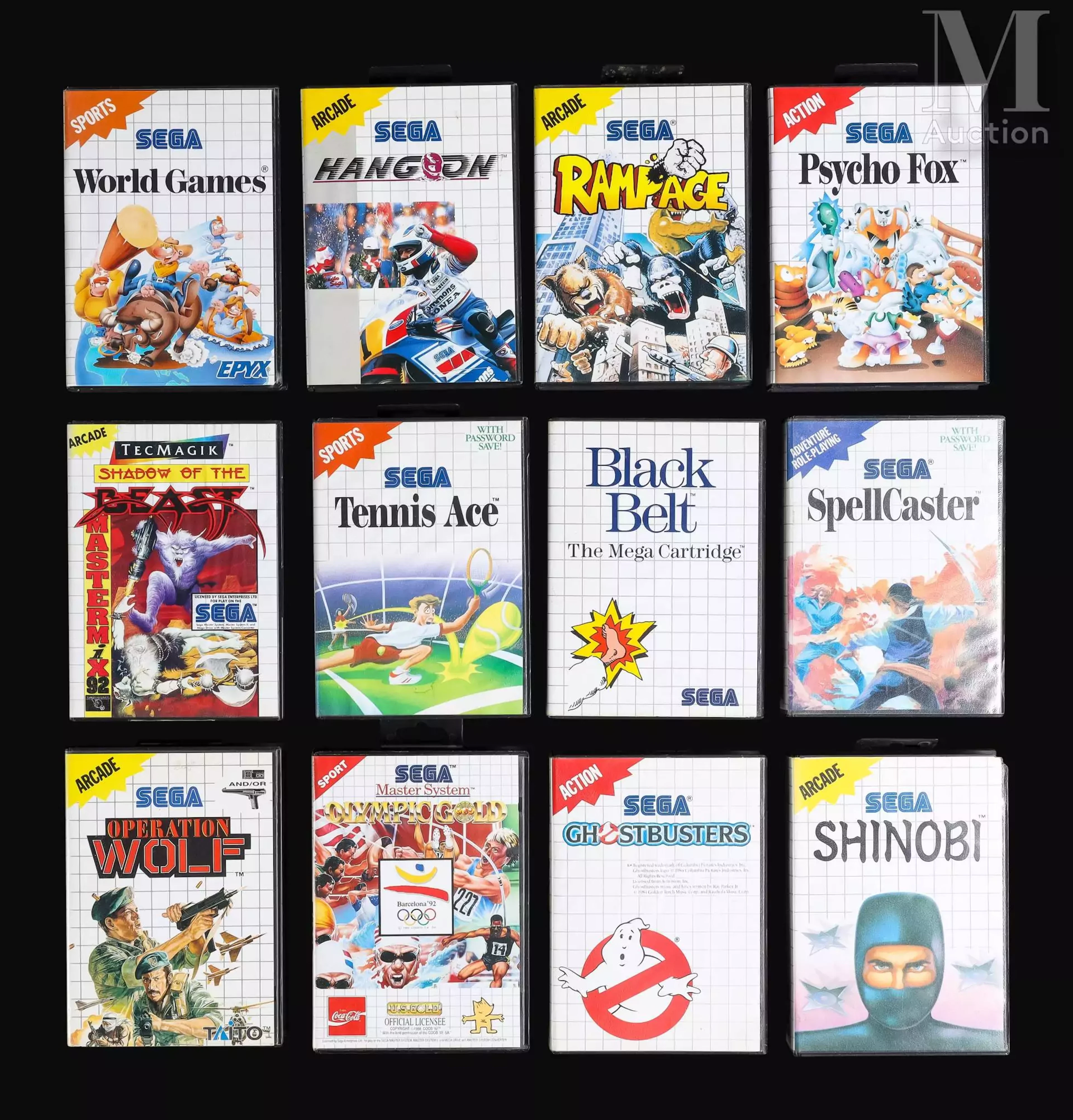 SEGA MASTER SYSTEM PAL Ensemble de 12 jeux :