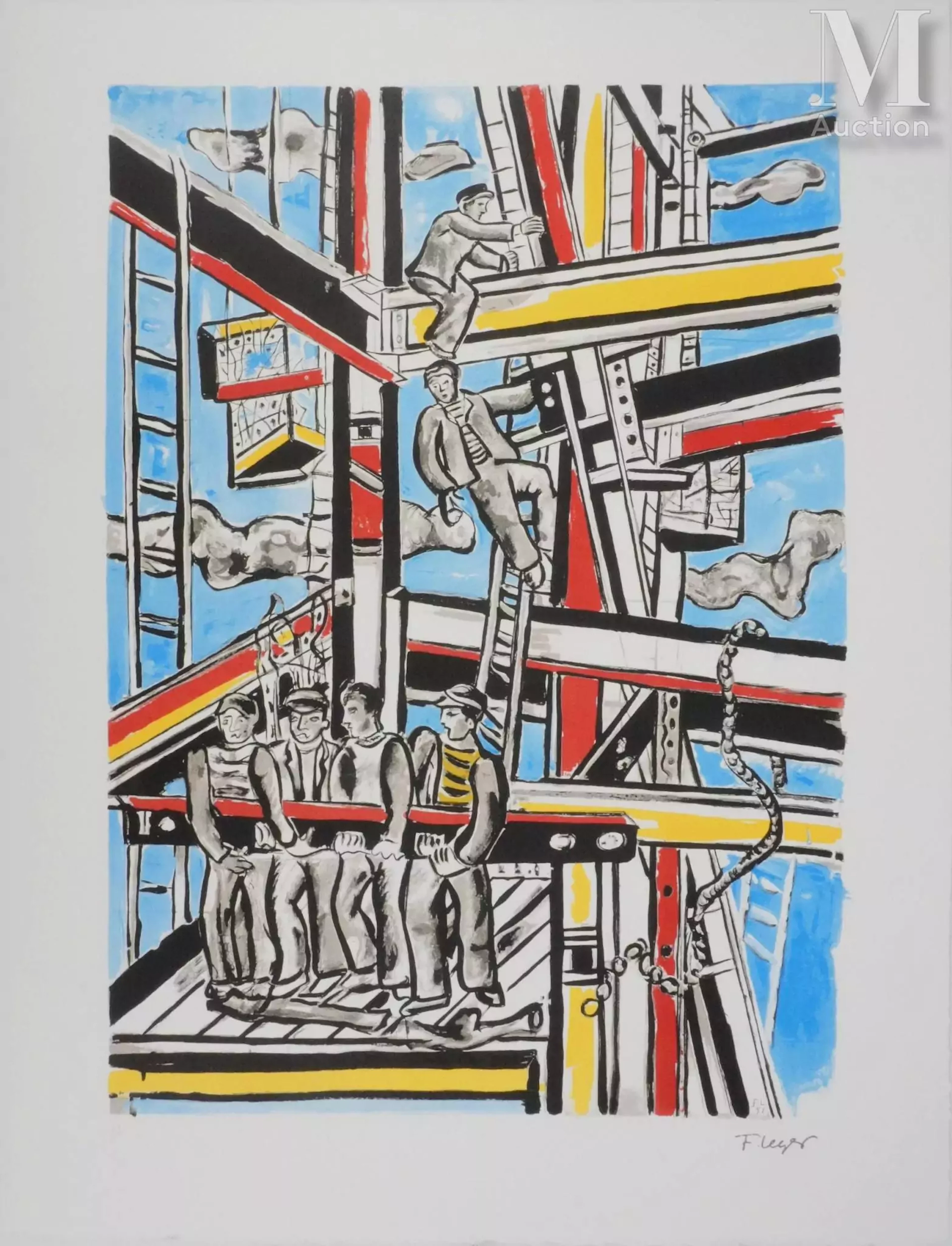 LEGER Fernand Les constructeurs dans les nuages