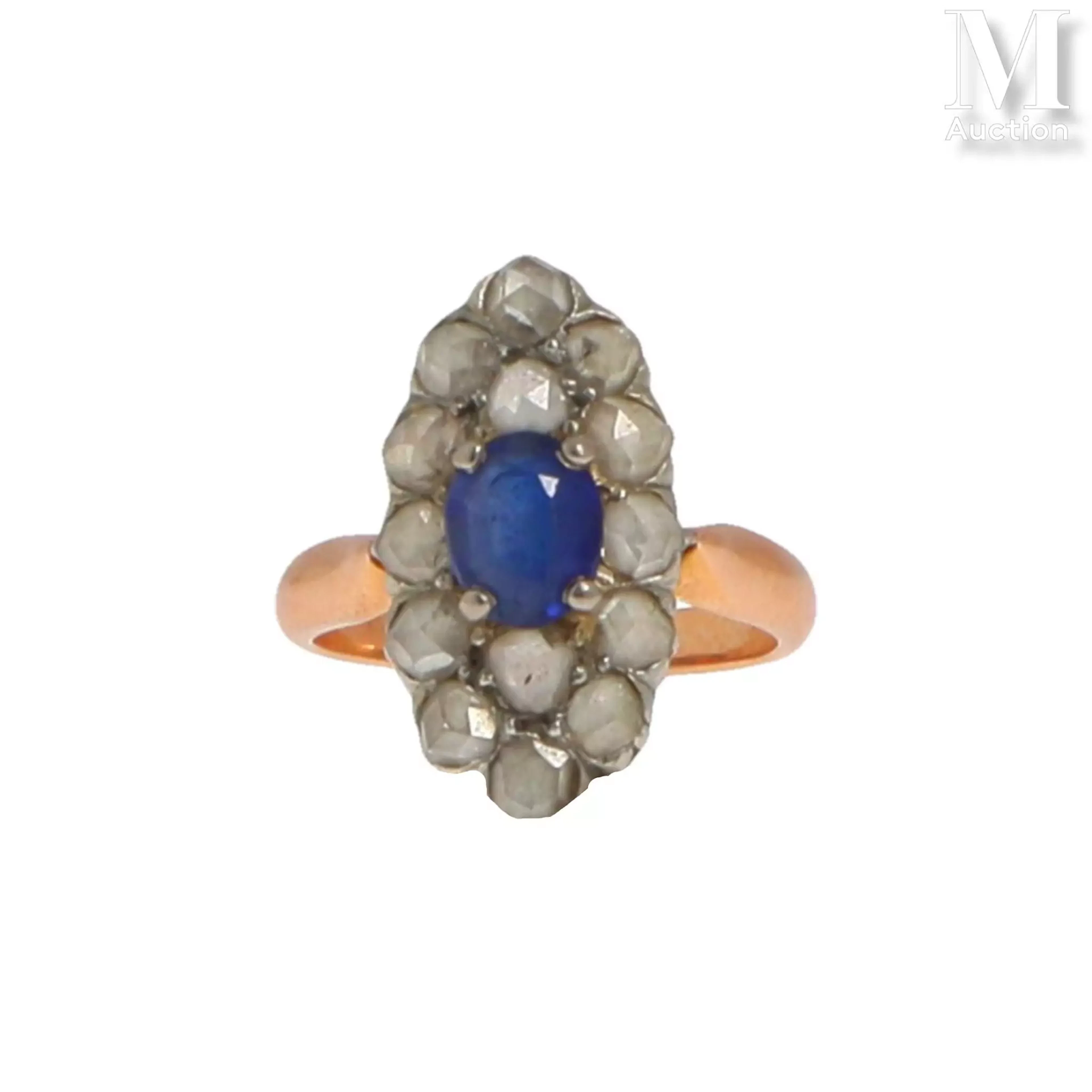 Bague marquise diamants