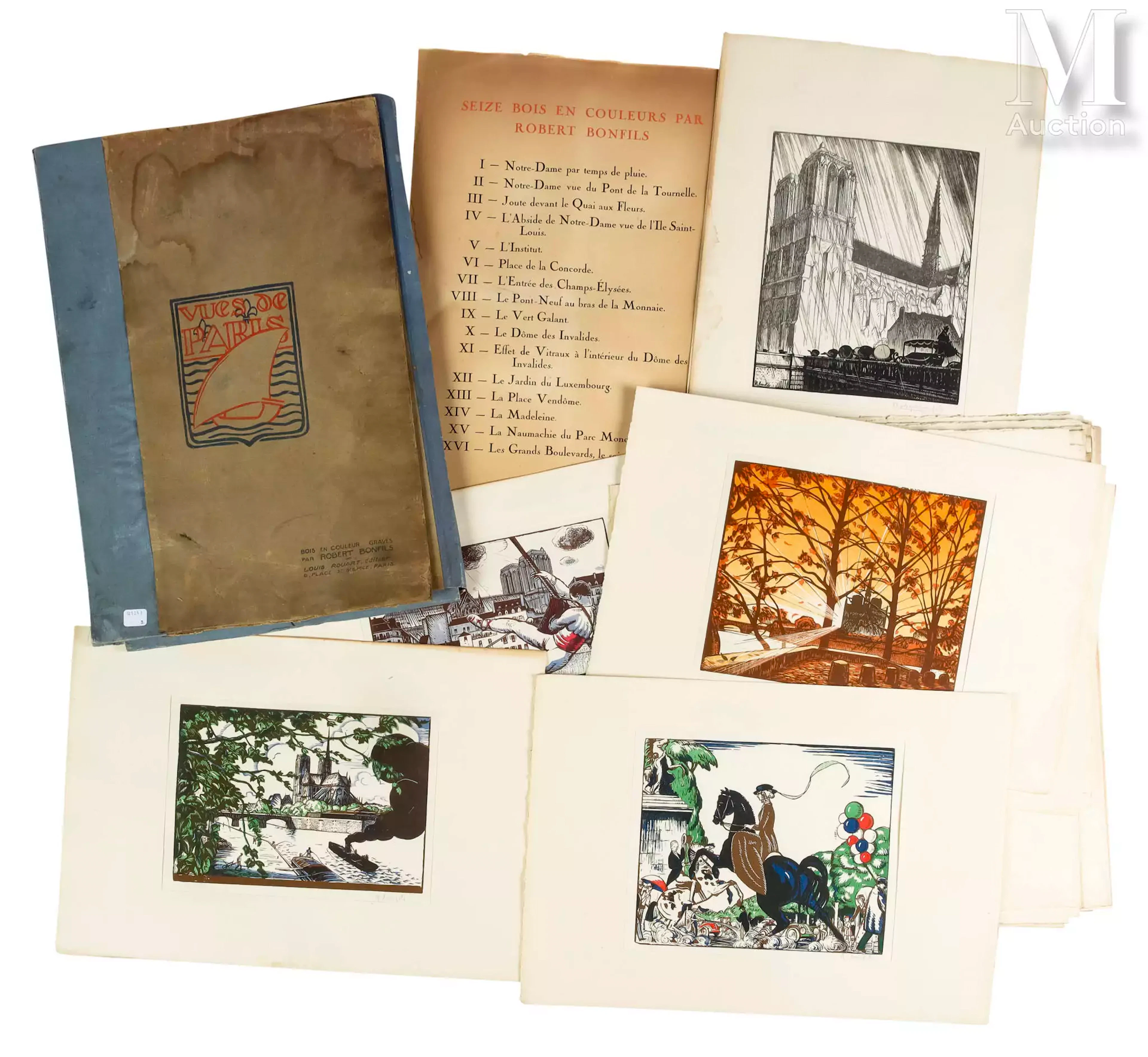 Robert BONFILS (1886-1972) & Louis ROUART Editeur 31 gravures - Vues de Paris