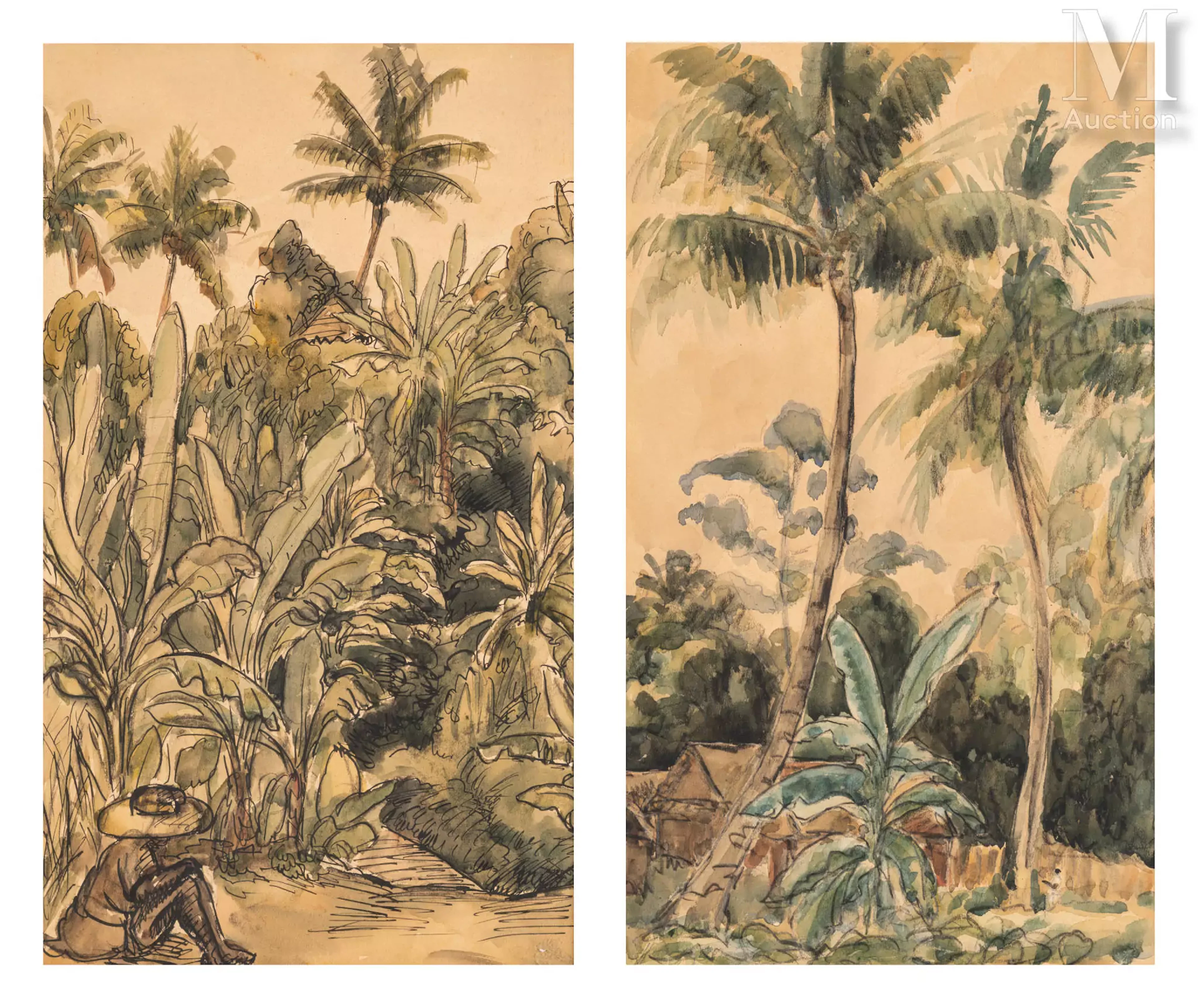 Henri MEGE (1904-1984), attribué à "Vues de la jungle"