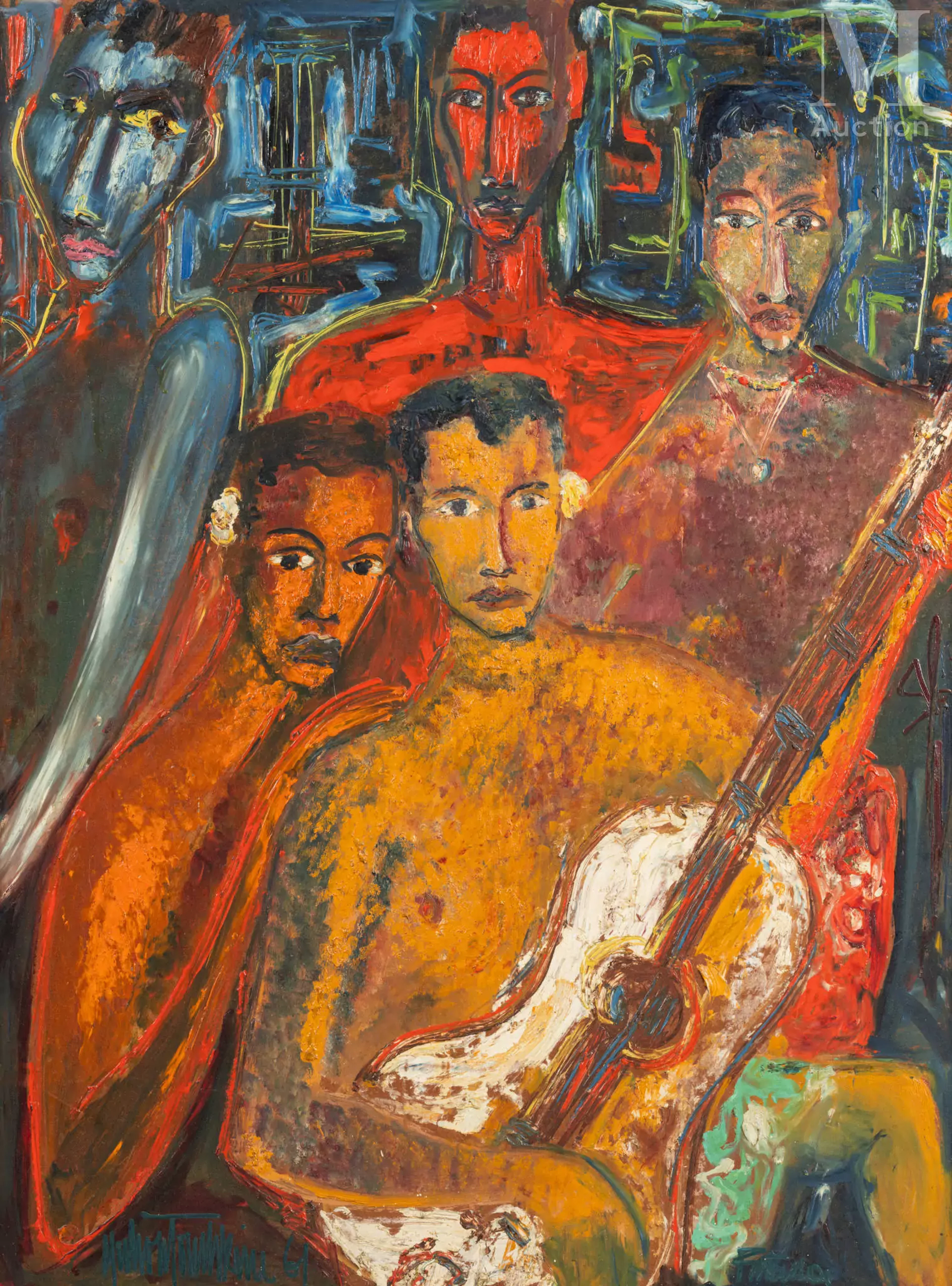Nicolai MICHOUTOUCHKINE (1929-2010). Les musiciens au Vanuatu
