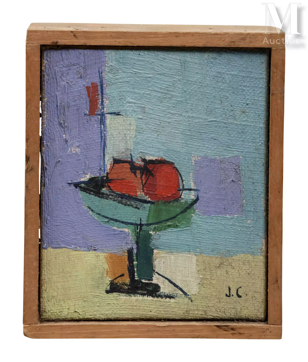 Jean CHEVOLLEAU (1924-1996) Nature morte à la coupe de fruits