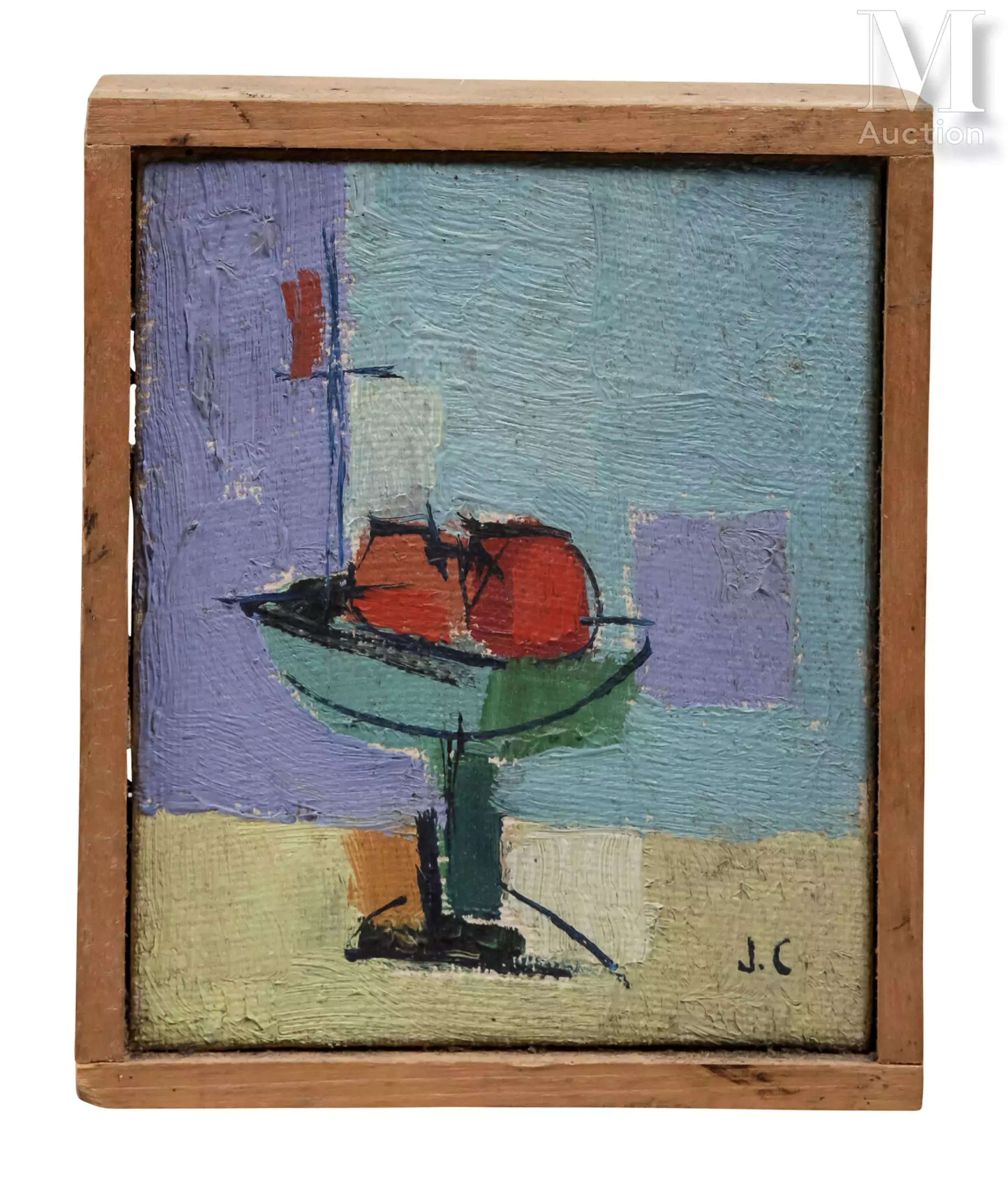 Jean CHEVOLLEAU (1924-1996) Nature morte à la coupe de fruits