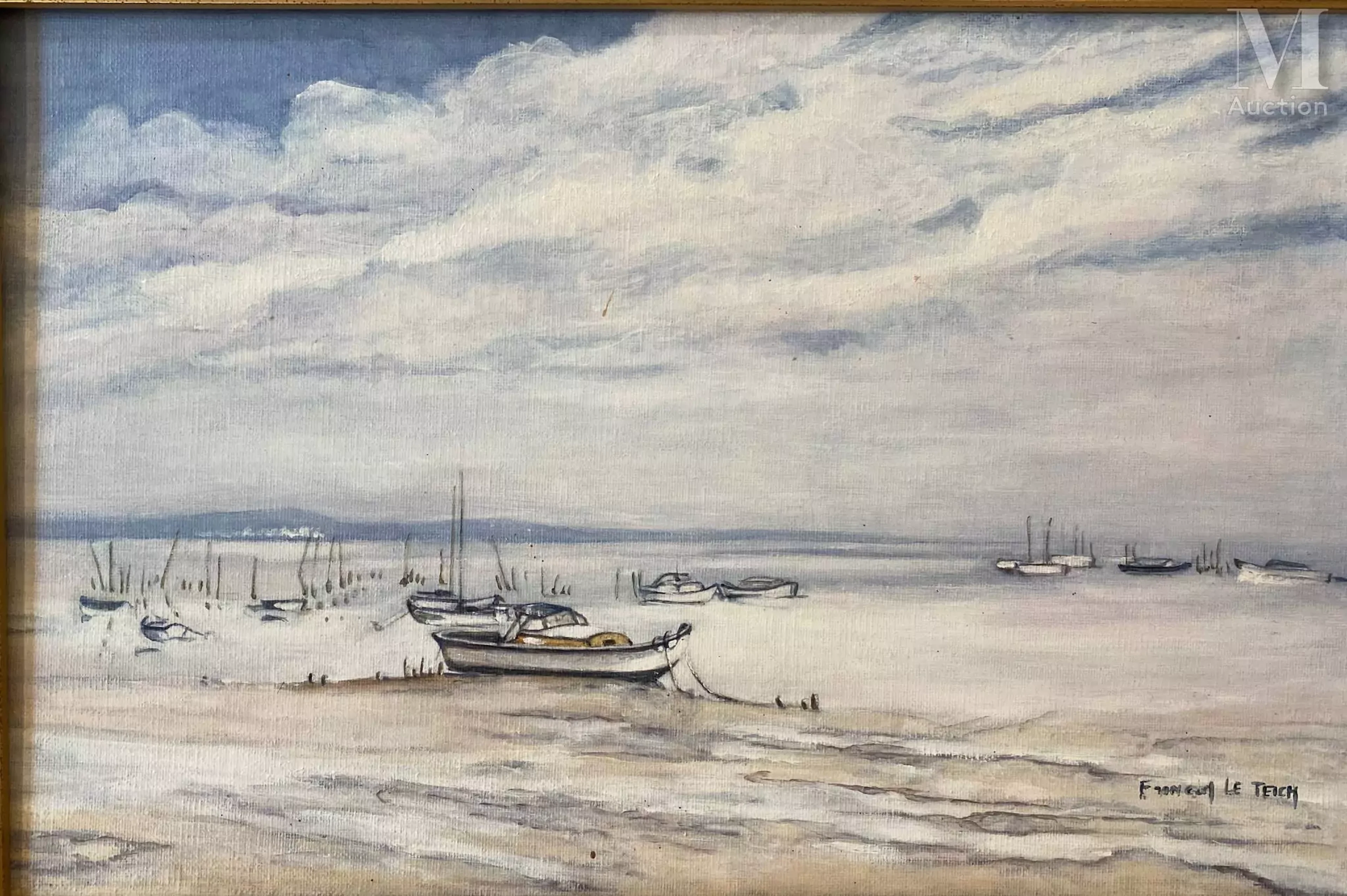 François Le TEICH (Actif au XX ème siècle) Les bateaux