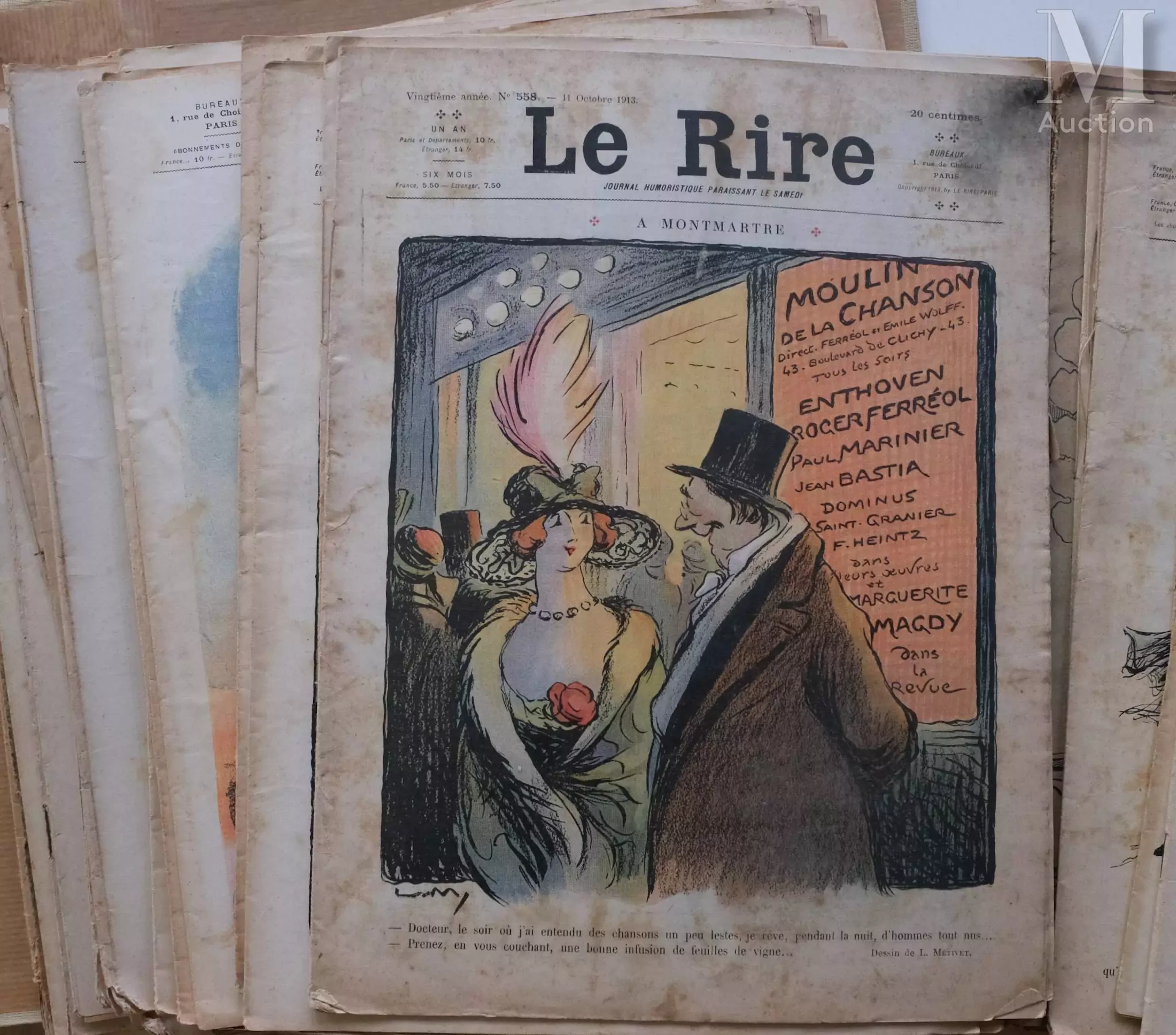 Ensemble comprenant quatre vingt revues LE RIRE et L'ASSIETTE AU BEURRE.