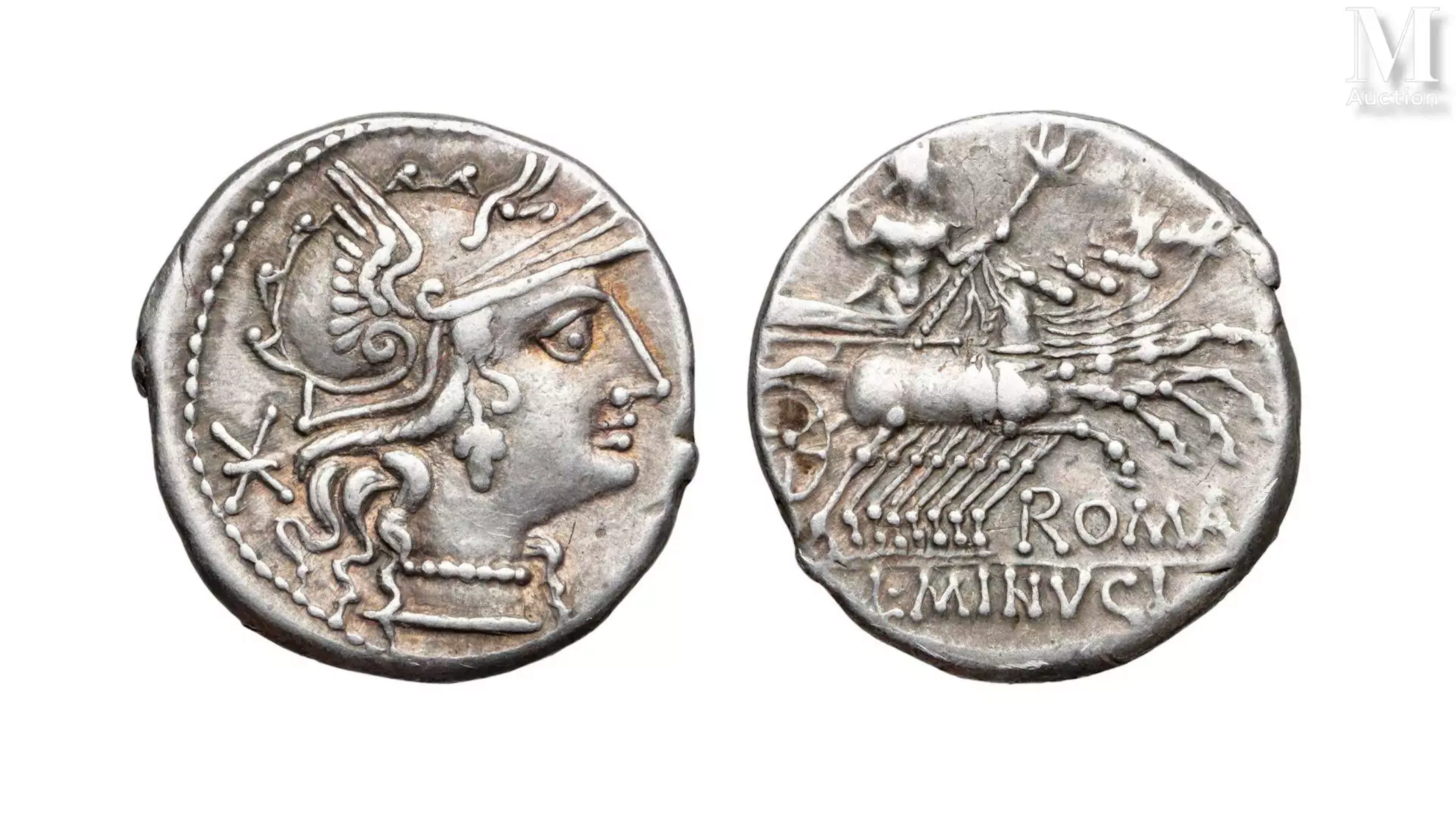 Minucia L.Minucius Thermus 106 av. JC. Denier AR. Rome.