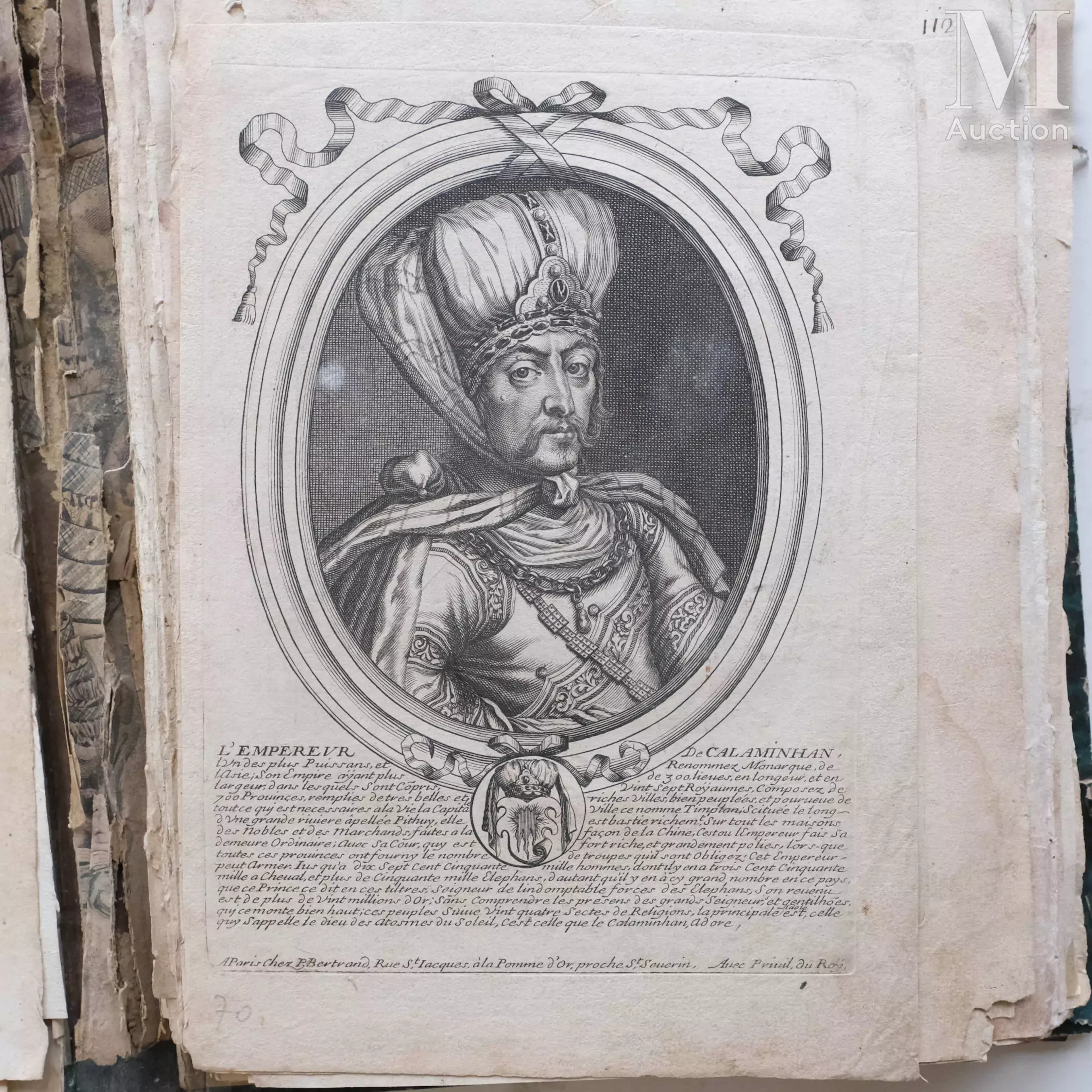 Ensemble de cent cinquante gravures : Souverains du Monde et Nobles