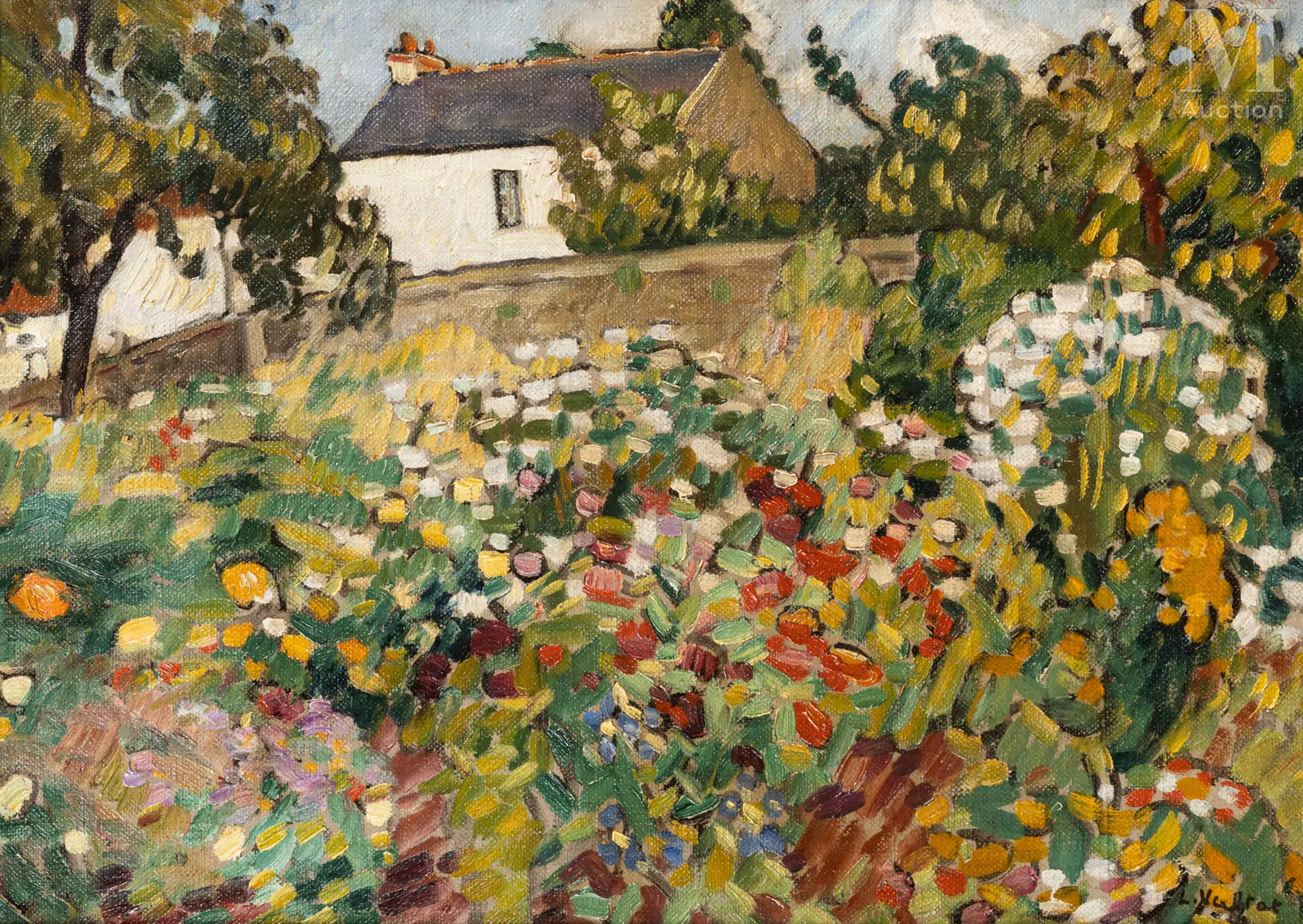 Louis VALTAT (Dieppe 1869 - Paris 1952) Le jardin de Choisel