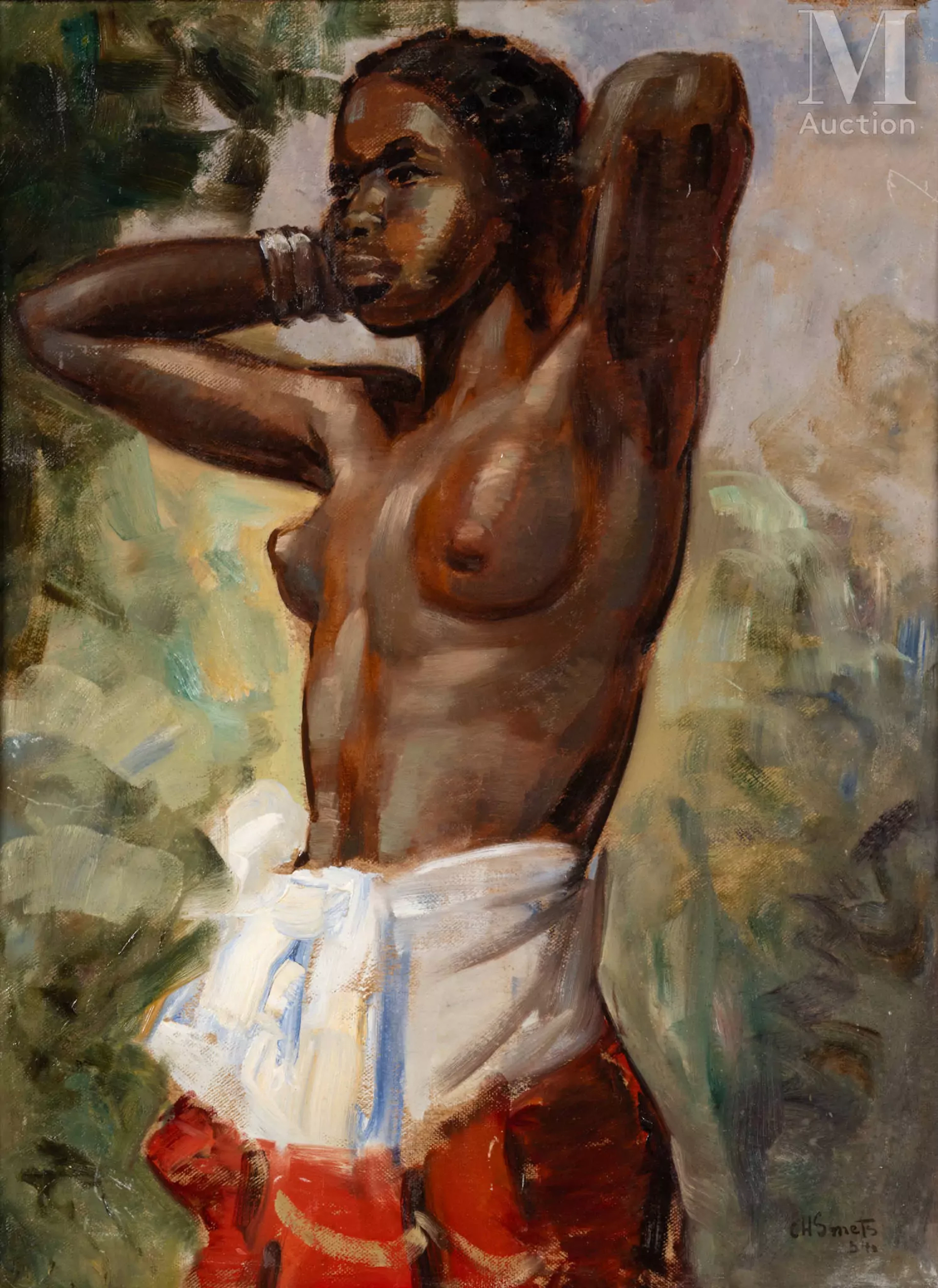 Charles Ernest SMETS (1909-1987) Portrait de femme, 1954
