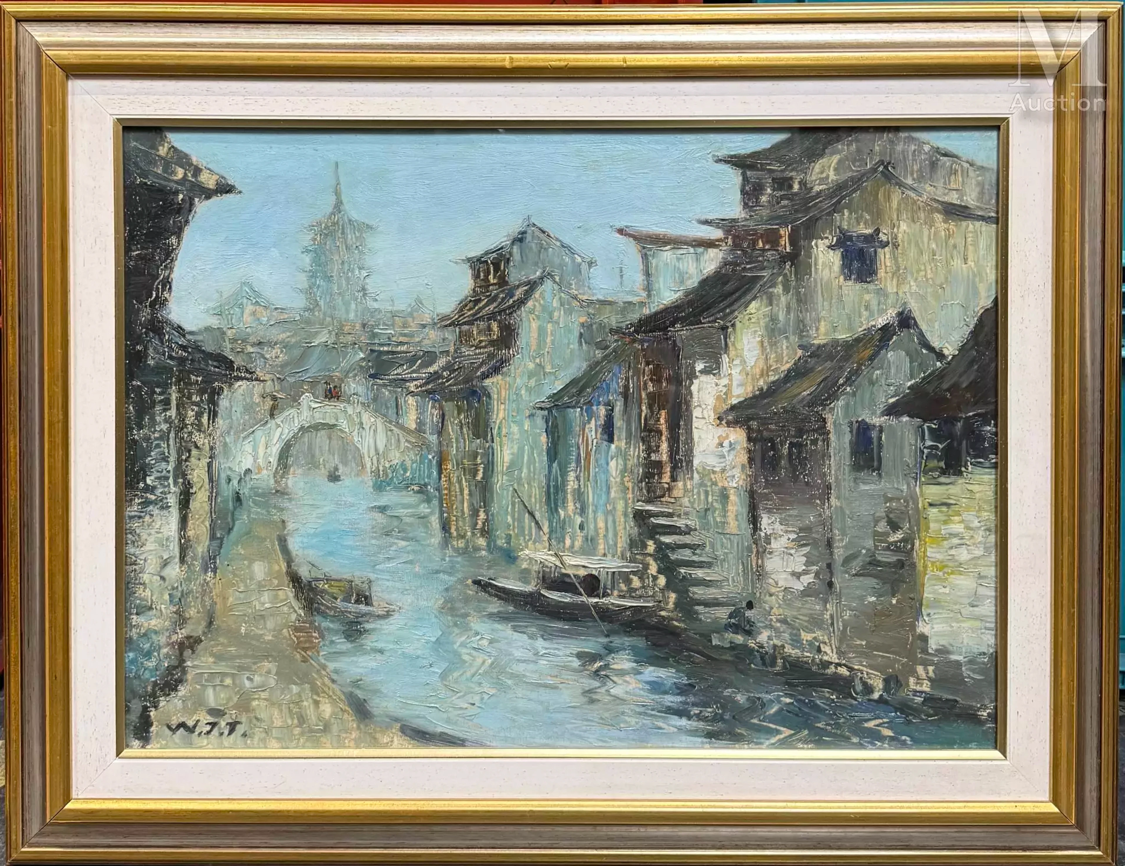WU Jitao (né en 1941) Huile sur toile