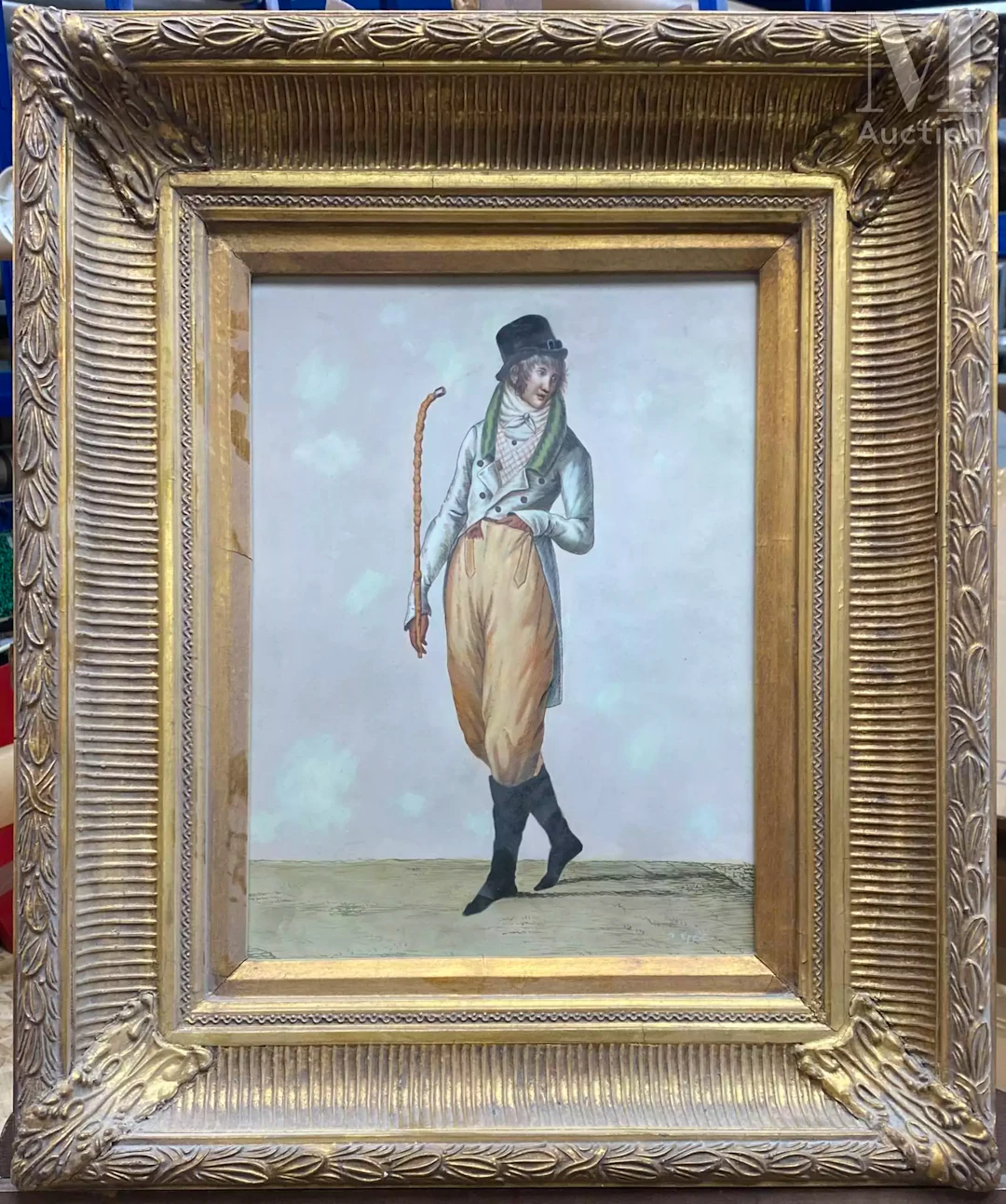 École Moderne, d'après une estampe de 1800 Costume Parisien / Habit