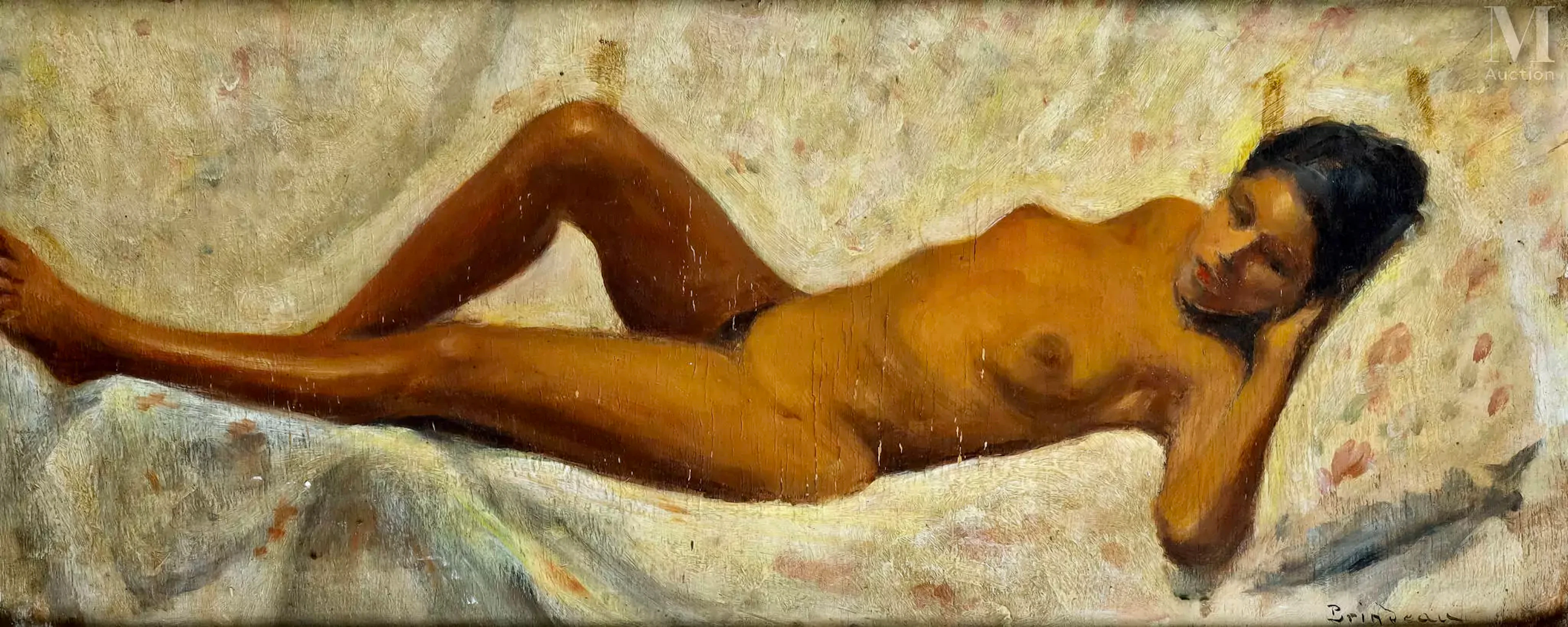 Édouard BRINDEAU DE JARNY (1867-1943) Nu allongé