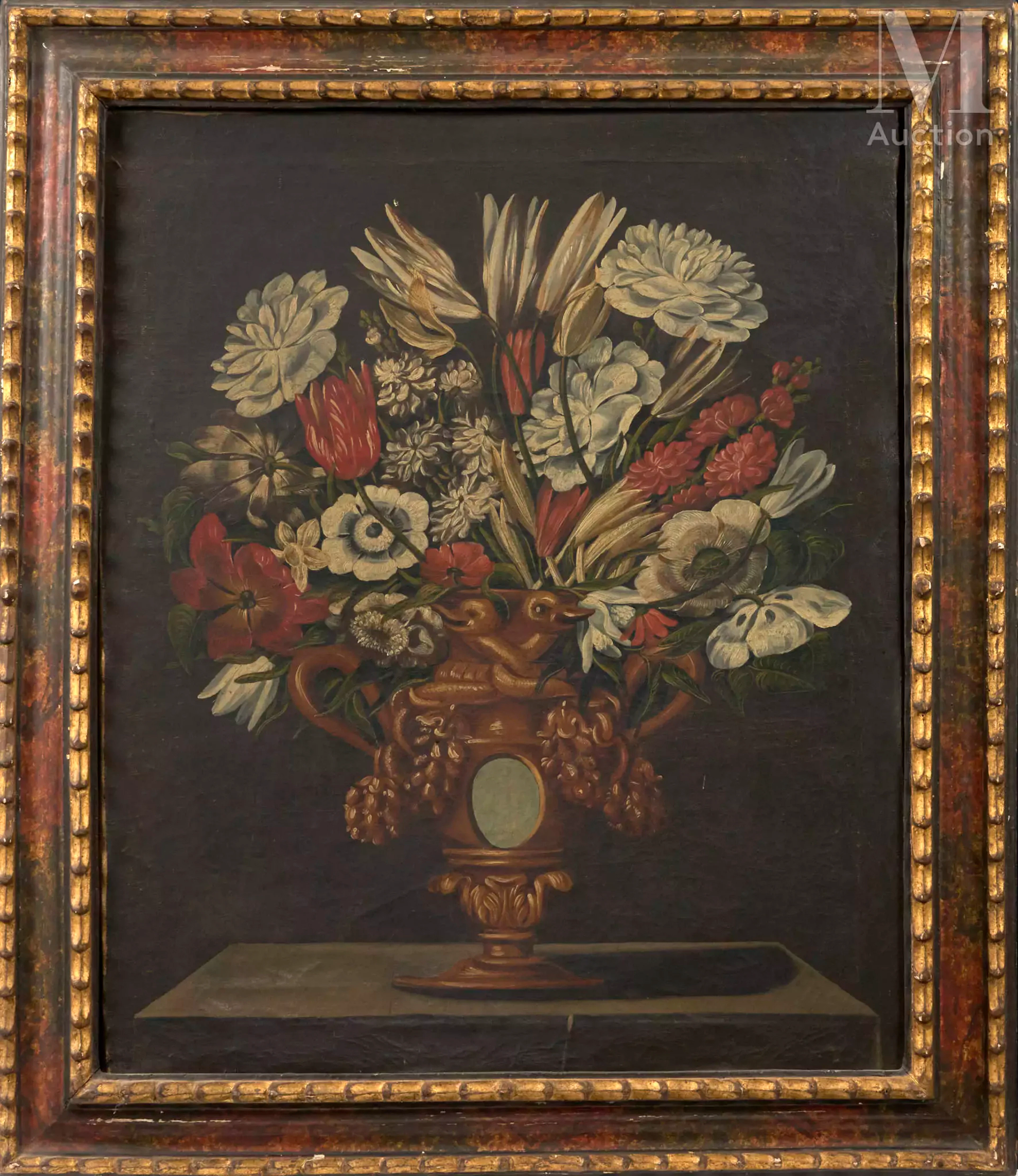 MAITRE DES VASES AUX GROTESQUES (Actif à Rome vers 1620) Vases de