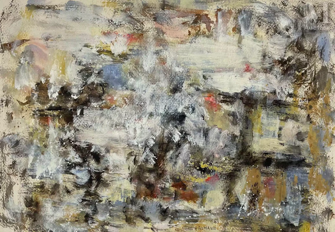 Marc BAUMANN (1921-2012) Composition abstraite - 1988