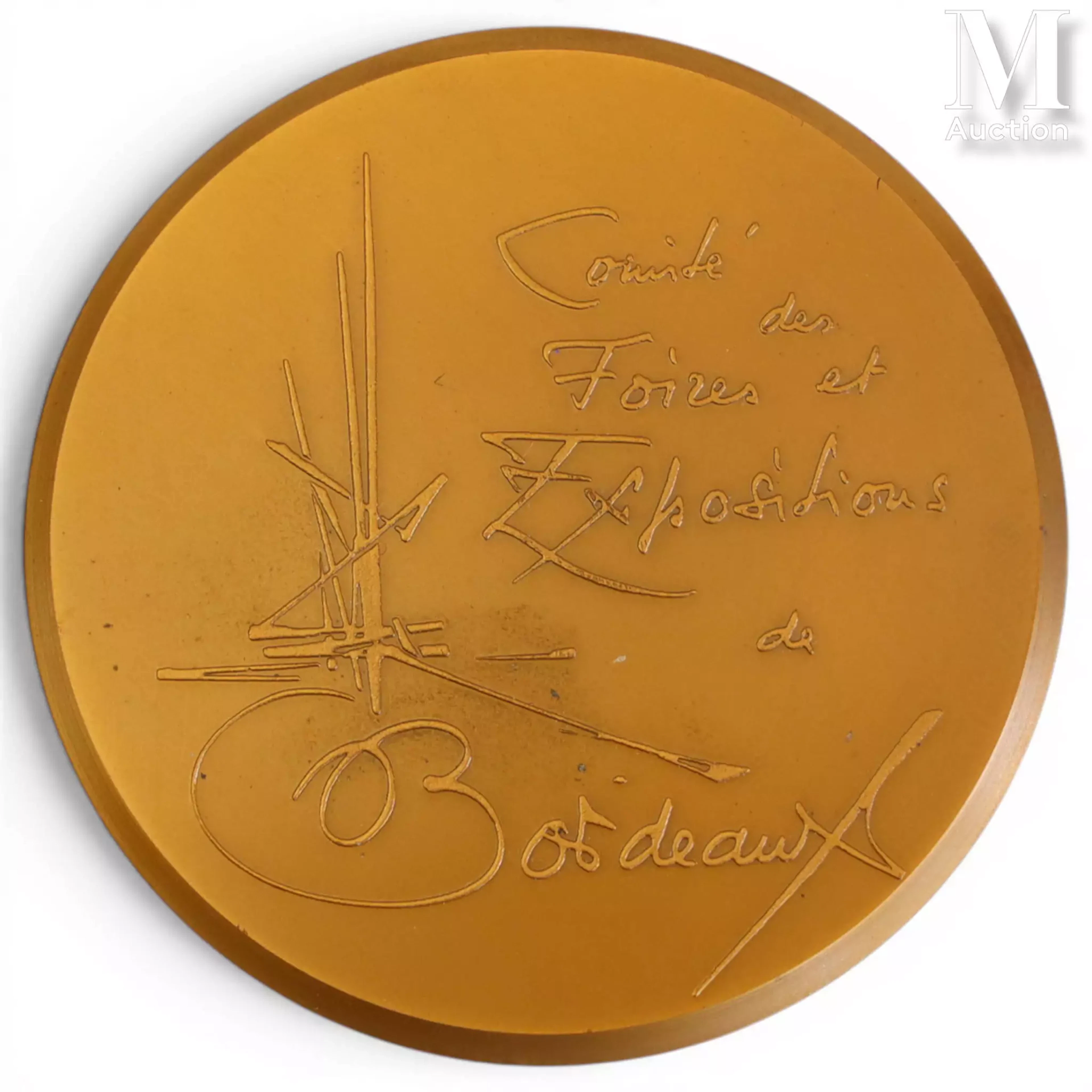 MATHIEU Georges (1921-2012) Médaille en bronze "Comité des foires