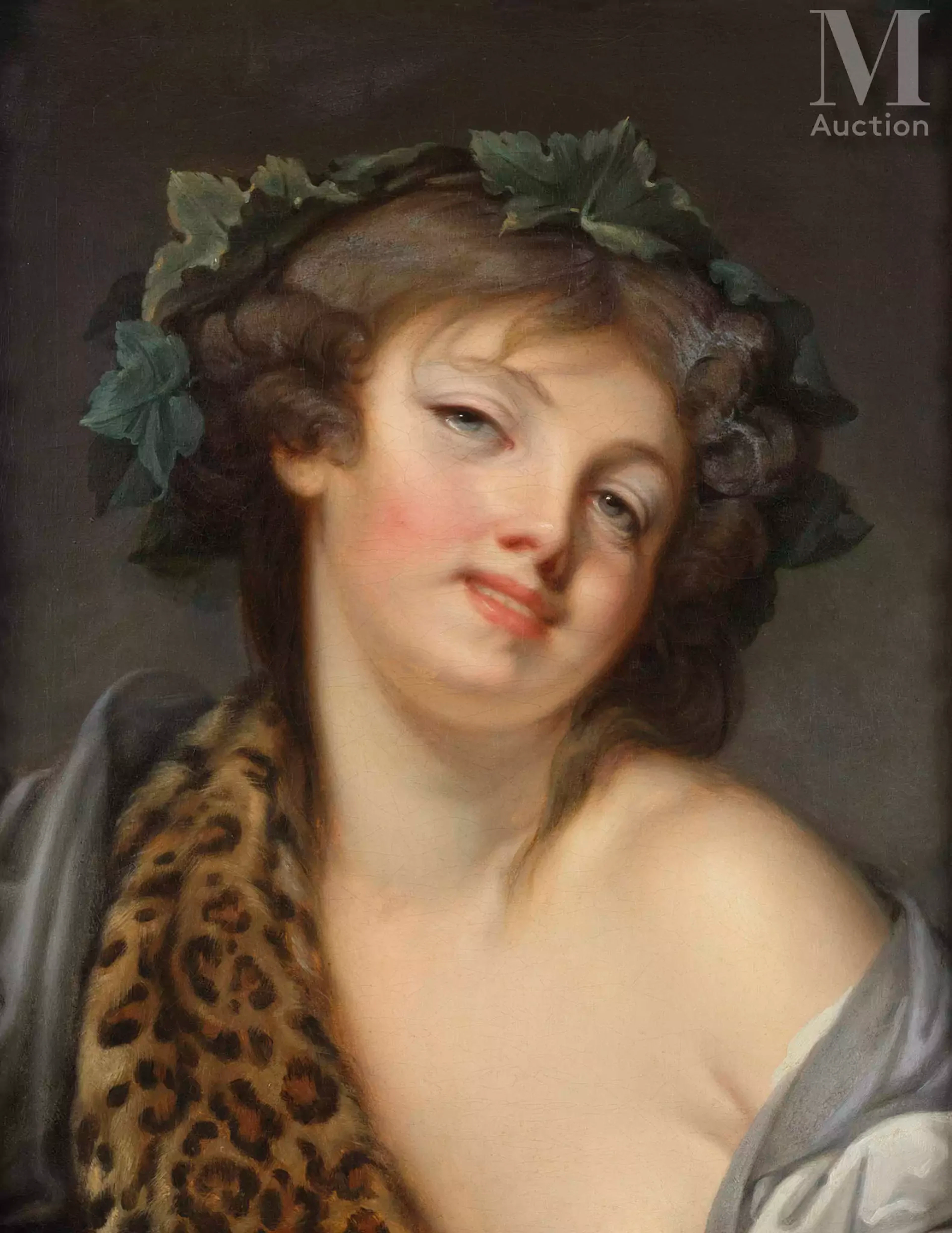 Attribué à Jean-Baptiste GREUZE (Tournus 1725 - Paris 1805) Bacchante