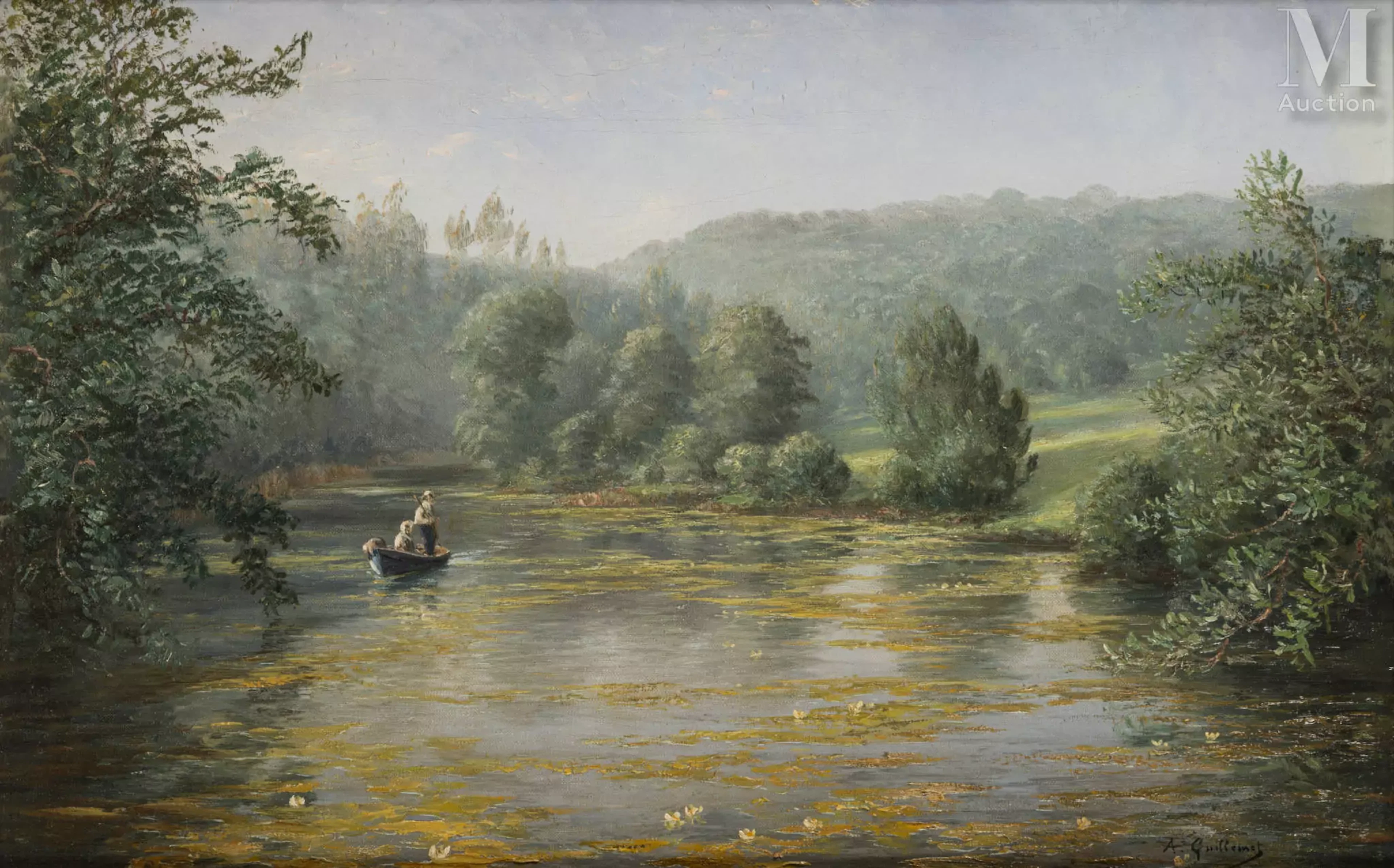 Jean Baptiste Antoine GUILLEMET (Chantilly 1843 - Mareuil 1918) Paysage