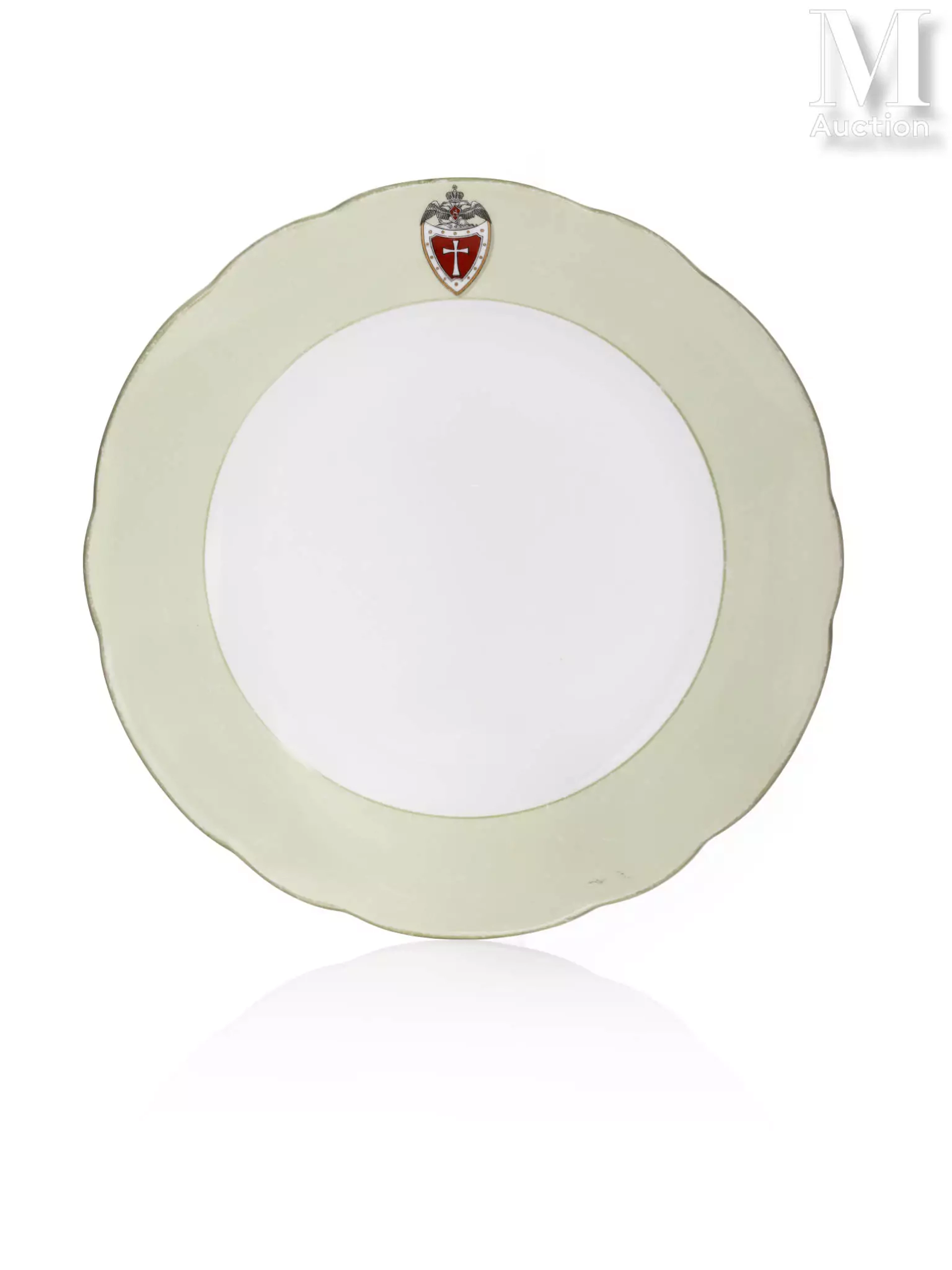 Assiette en porcelaine du Régiment Volynski de la Garde (basé à Varsovie)
