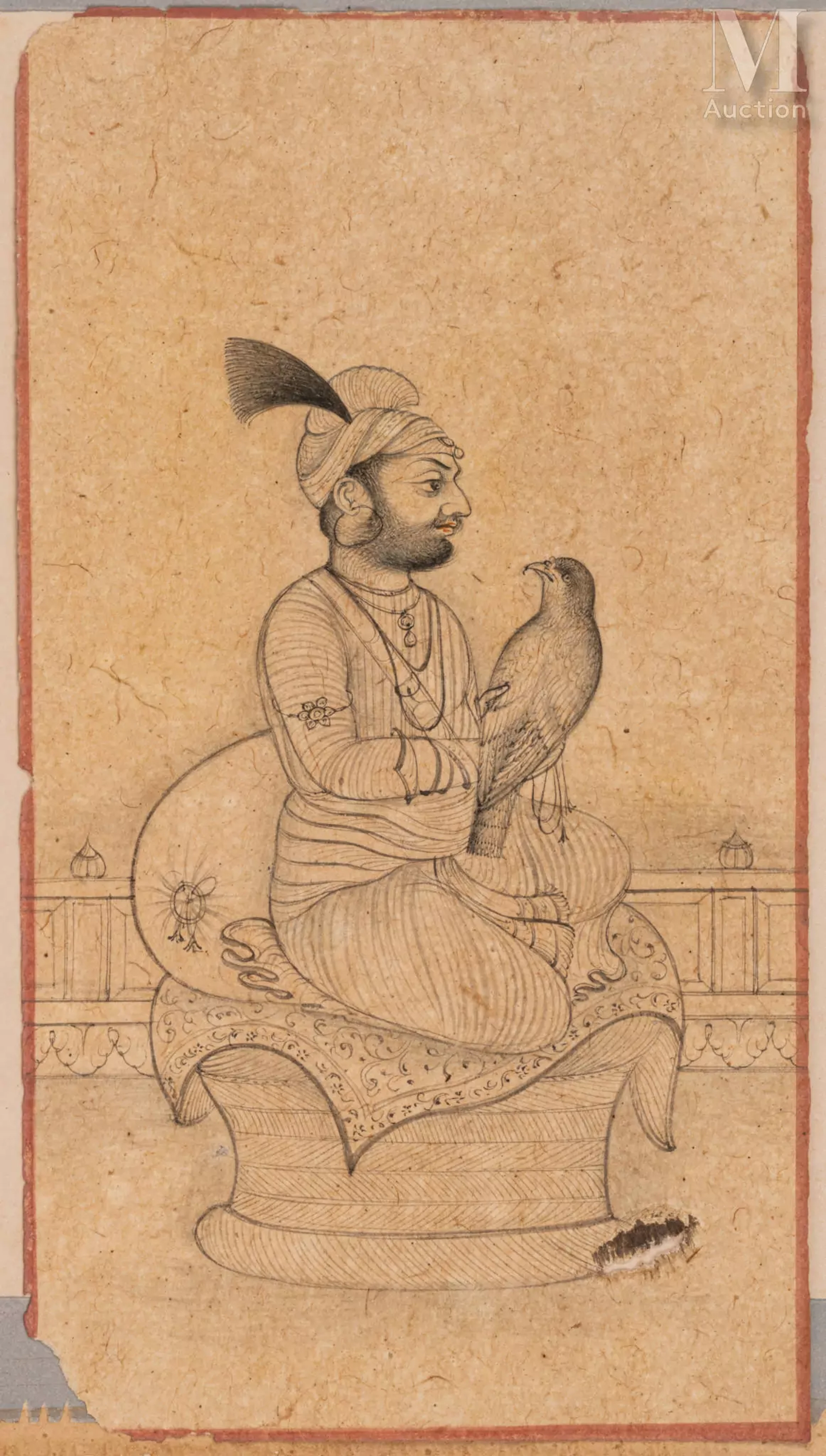 Prince au faucon Inde, vers 1900-1930