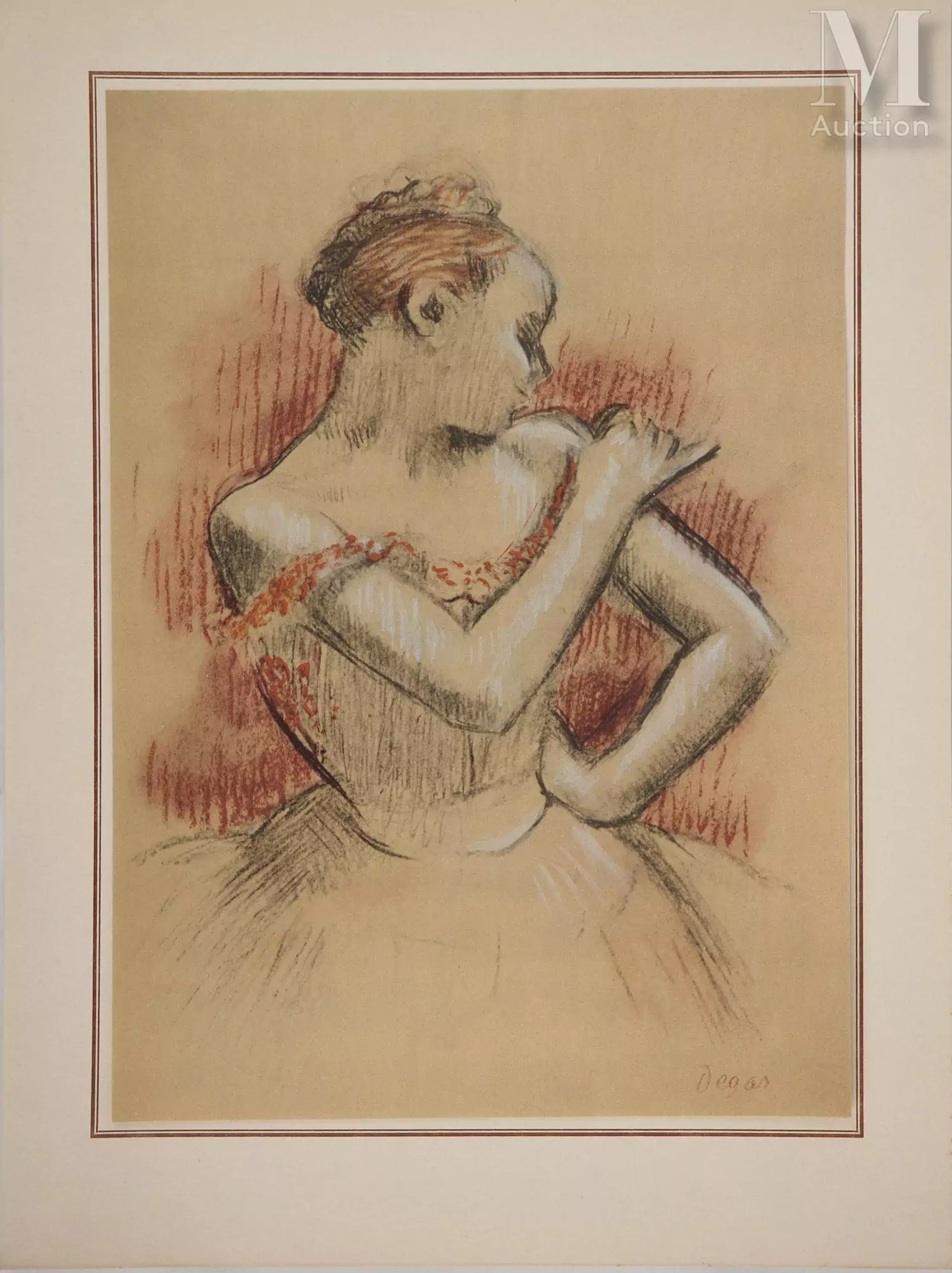 DEGAS Edgar Danseuse rattachant son tutu, 1957