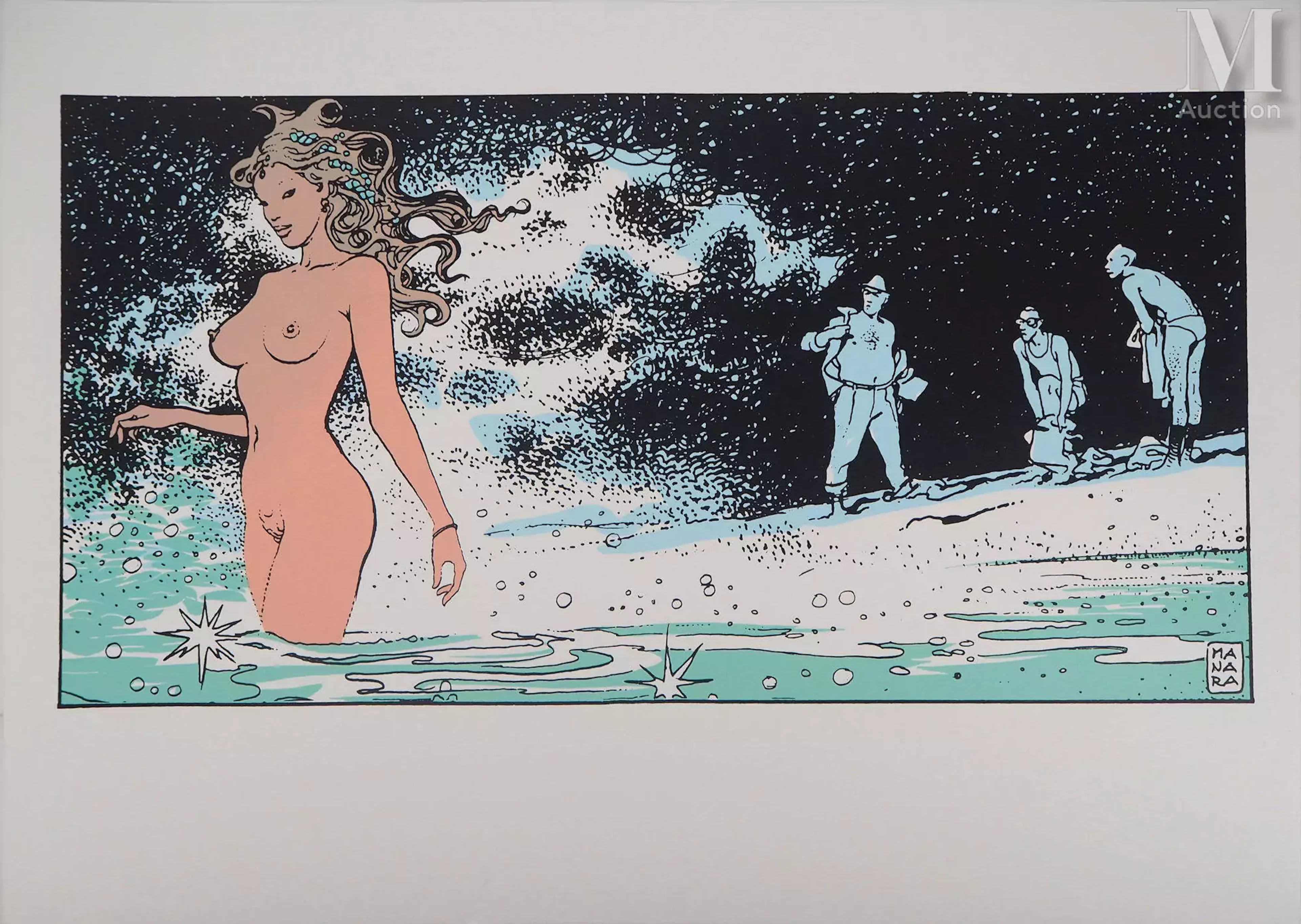 MANARA Milo Sirène dans les flots